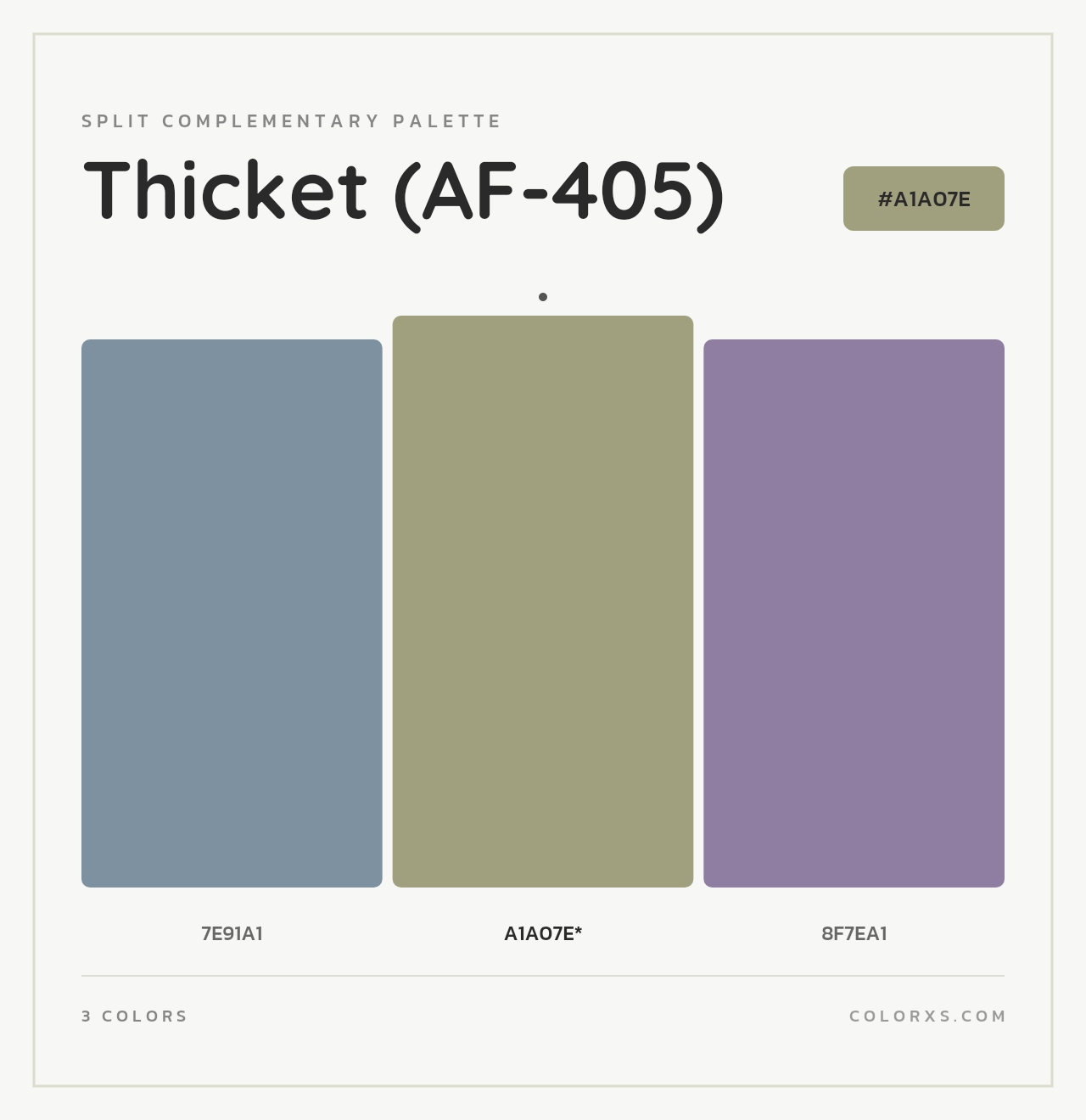 Thicket (AF-405) - Split-Complementary Color Palette