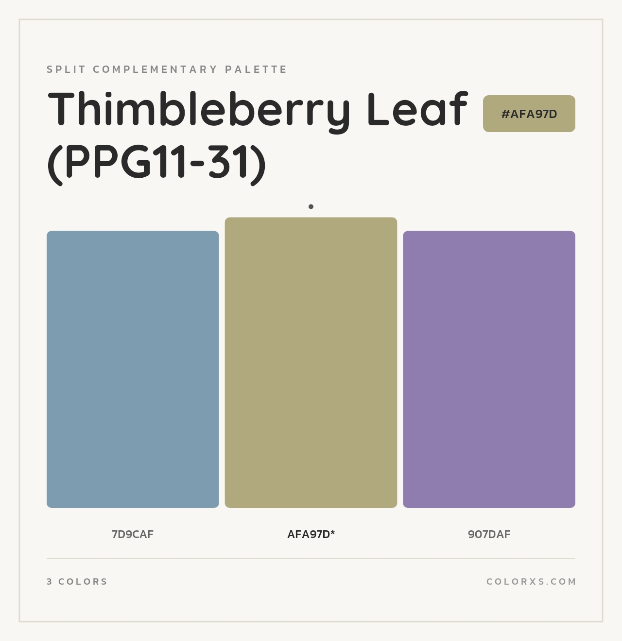 Thimbleberry Leaf (PPG11-31) - Split-Complementary Color Palette