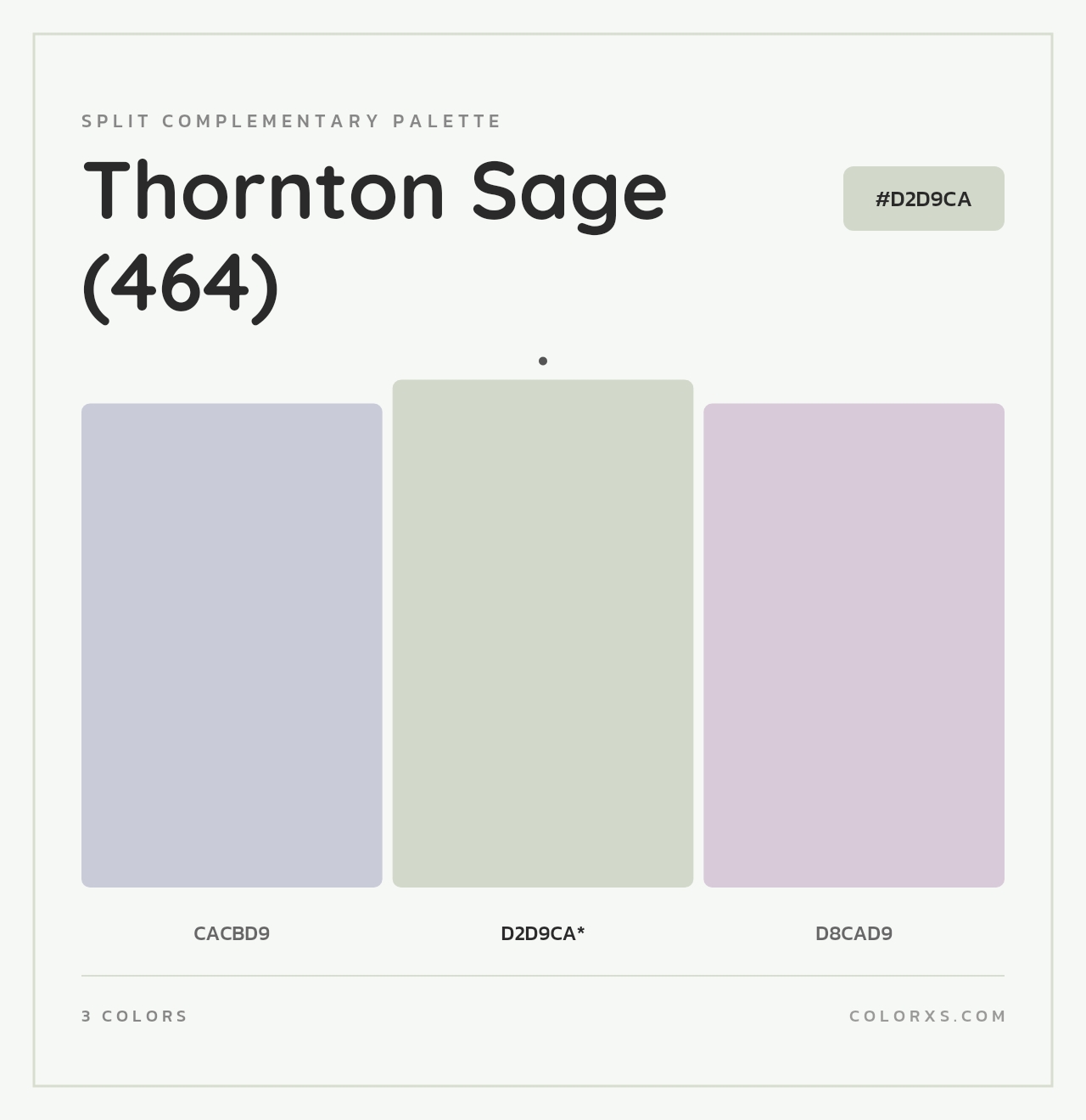 Thornton Sage (464) - Split-Complementary Color Palette