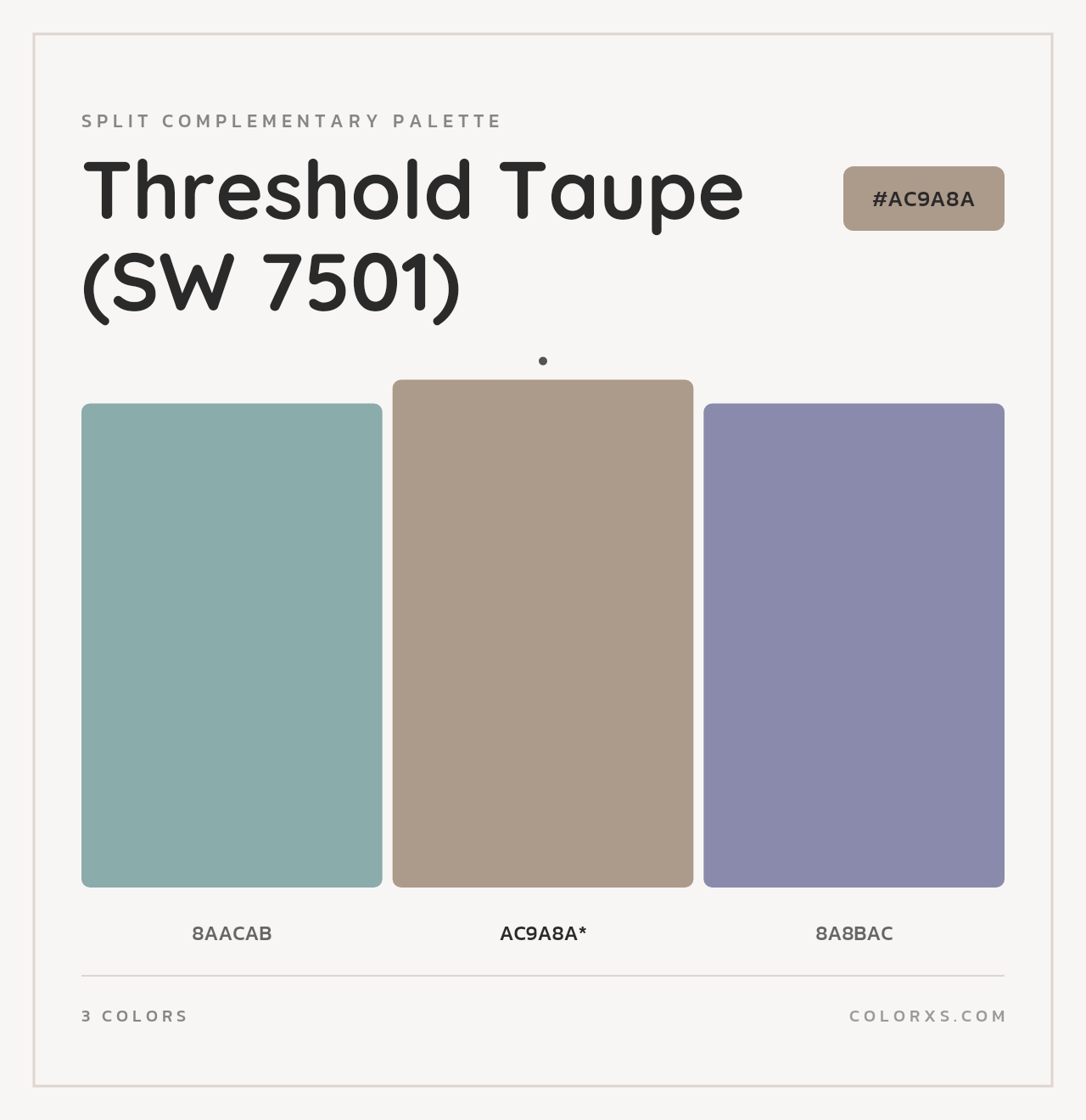 Threshold Taupe (SW 7501) - Split-Complementary Color Palette