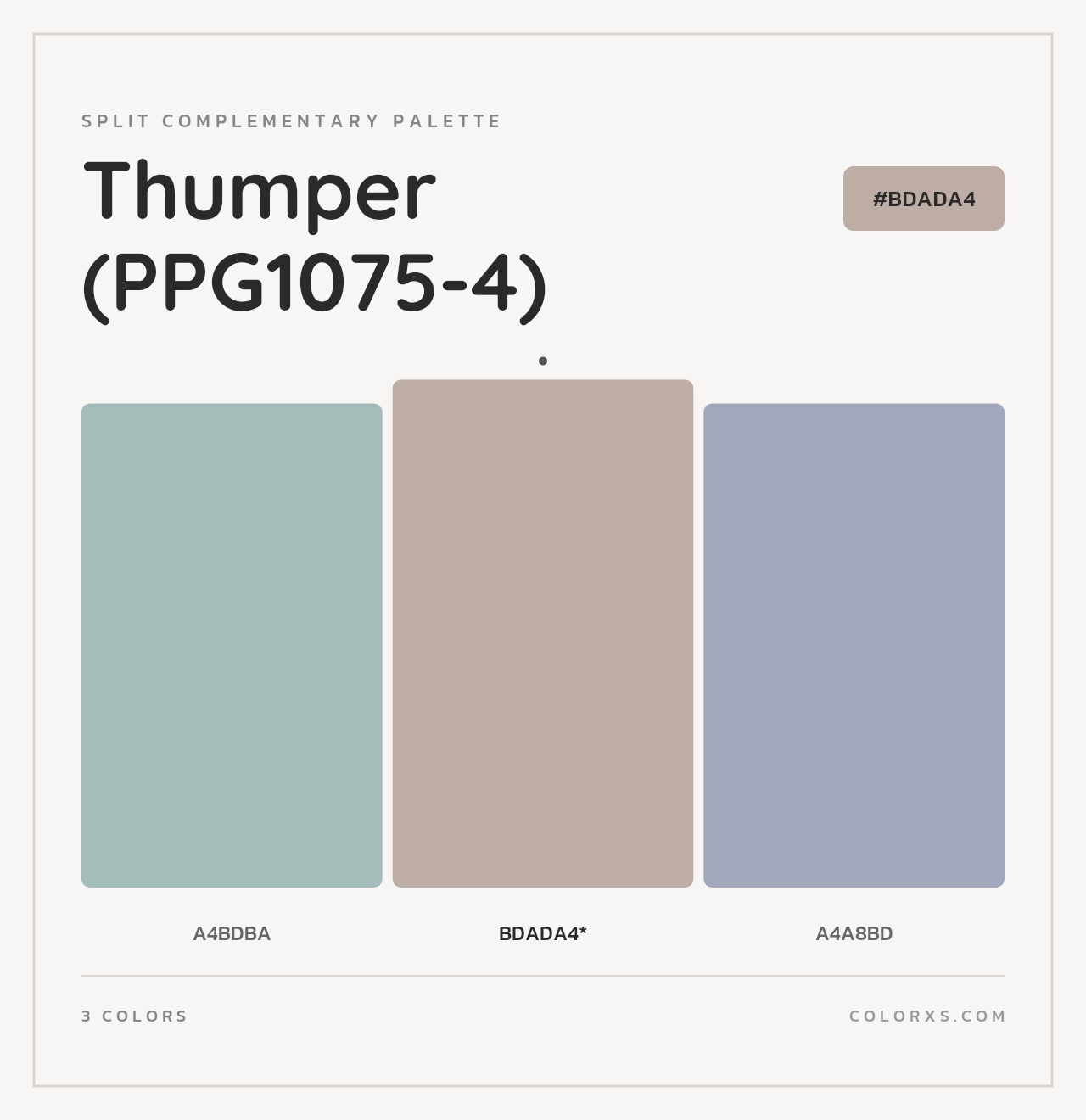 Thumper (PPG1075-4) - Split-Complementary Color Palette