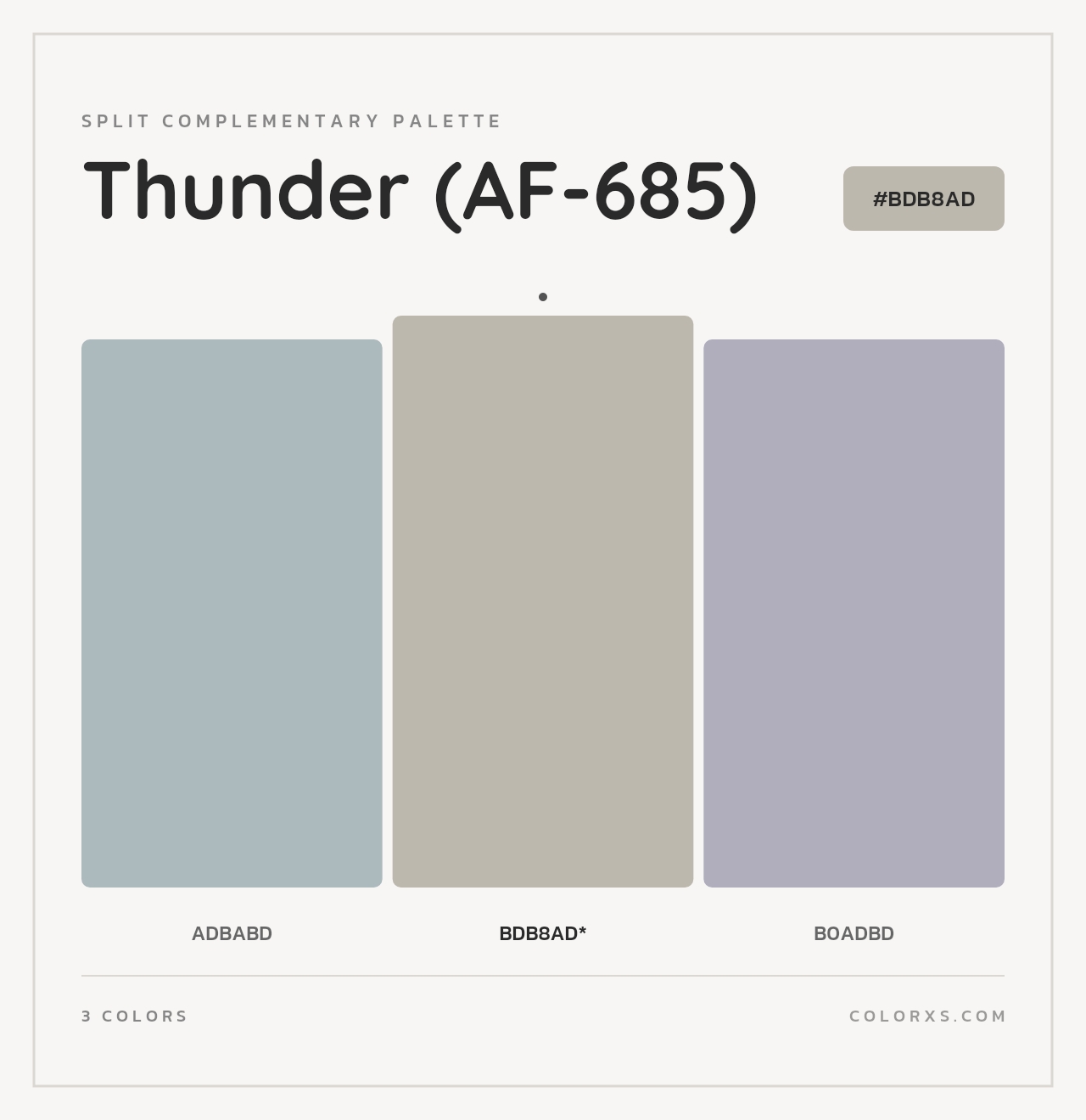 Thunder (AF-685) - Split-Complementary Color Palette