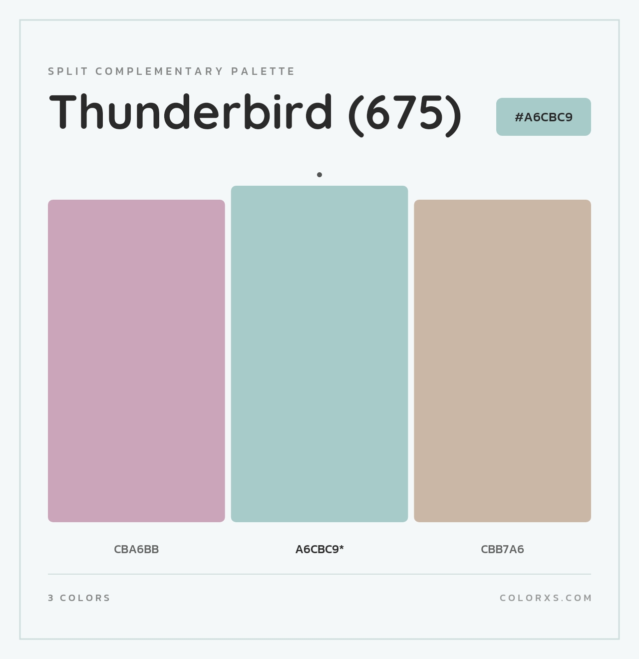 Thunderbird (675) - Split-Complementary Color Palette