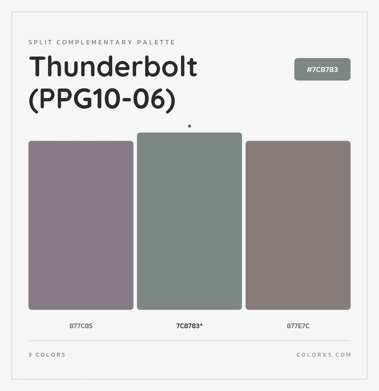 Thunderbolt (PPG10-06) - Split-Complementary Color Palette