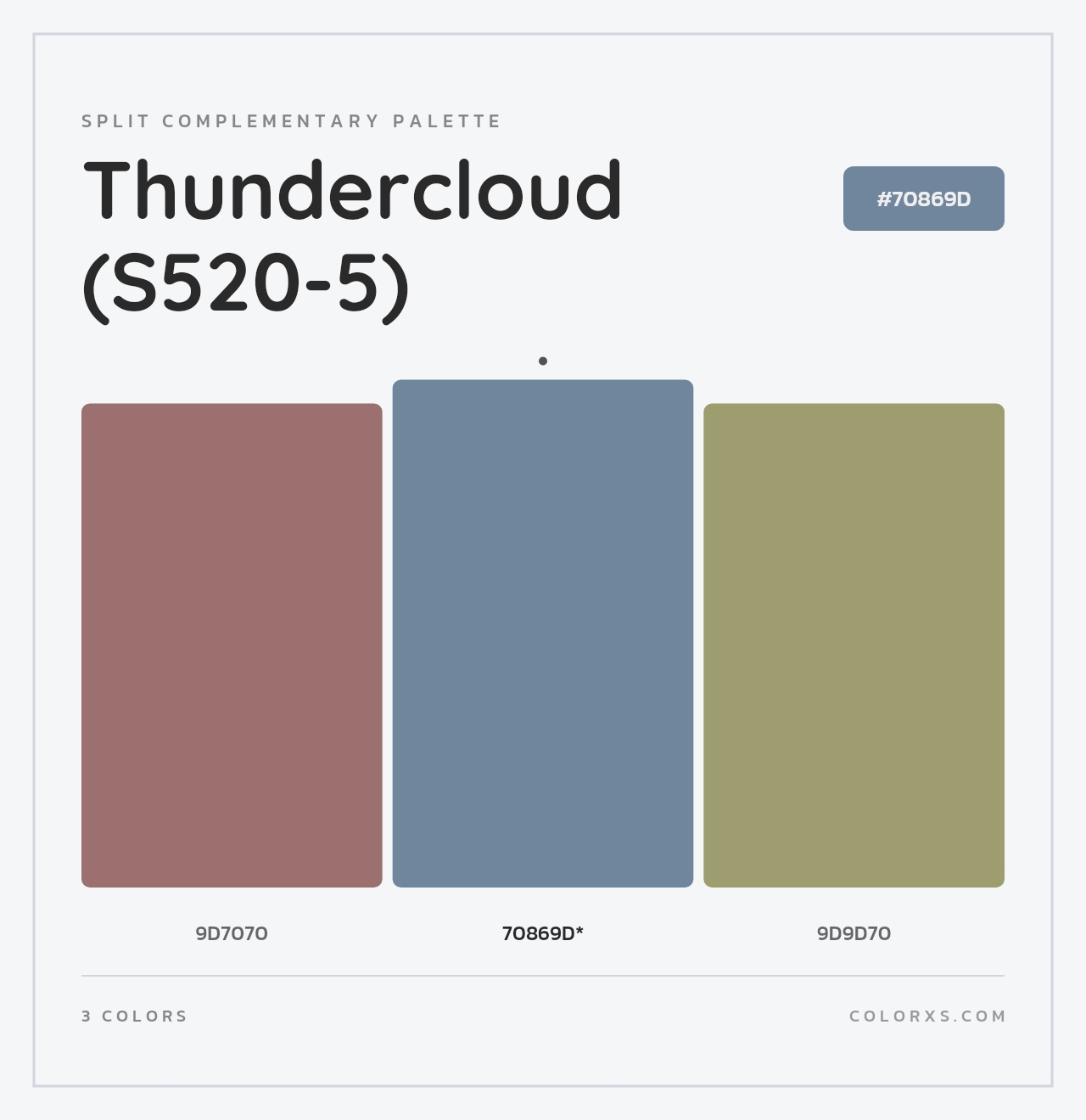 Thundercloud (S520-5) - Split-Complementary Color Palette