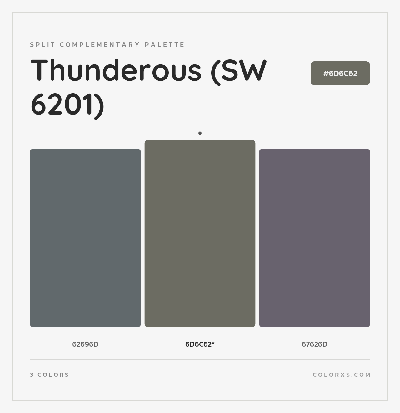 Thunderous (SW 6201) - Split-Complementary Color Palette