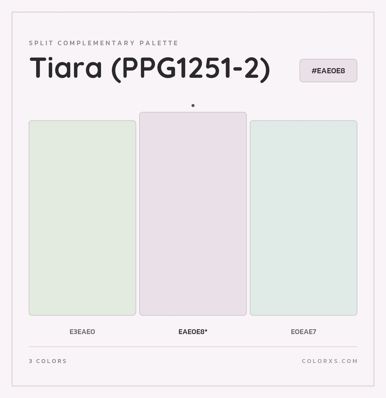 Tiara (PPG1251-2) - Split-Complementary Color Palette