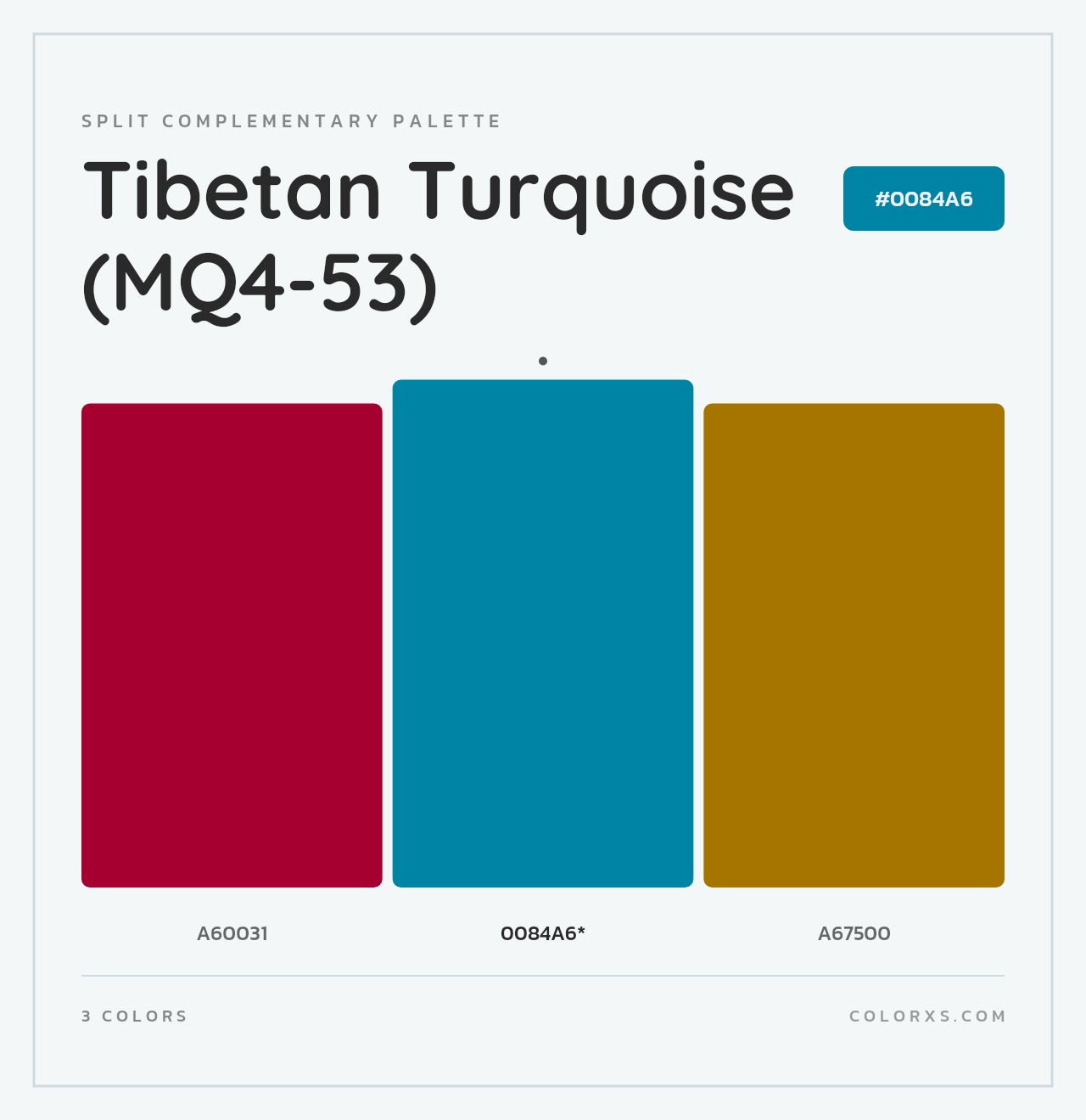 Tibetan Turquoise (MQ4-53) - Split-Complementary Color Palette