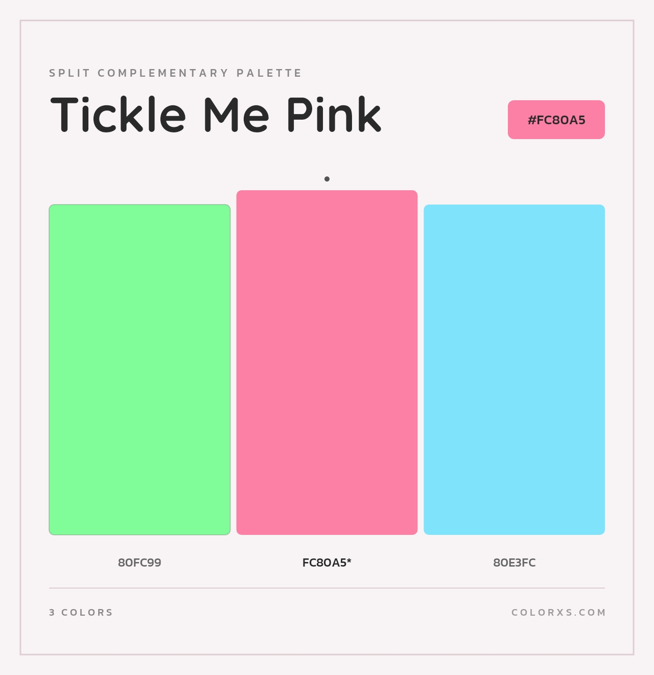 Tickle Me Pink - Split-Complementary Color Palette