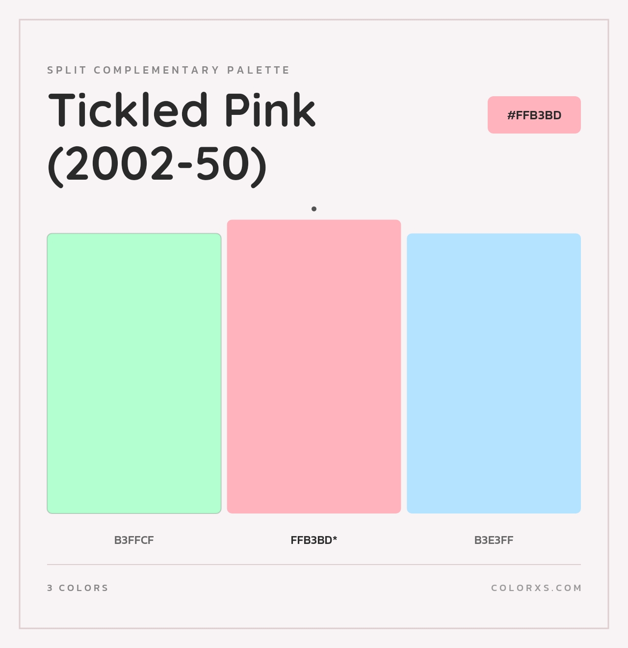 Tickled Pink (2002-50) - Split-Complementary Color Palette