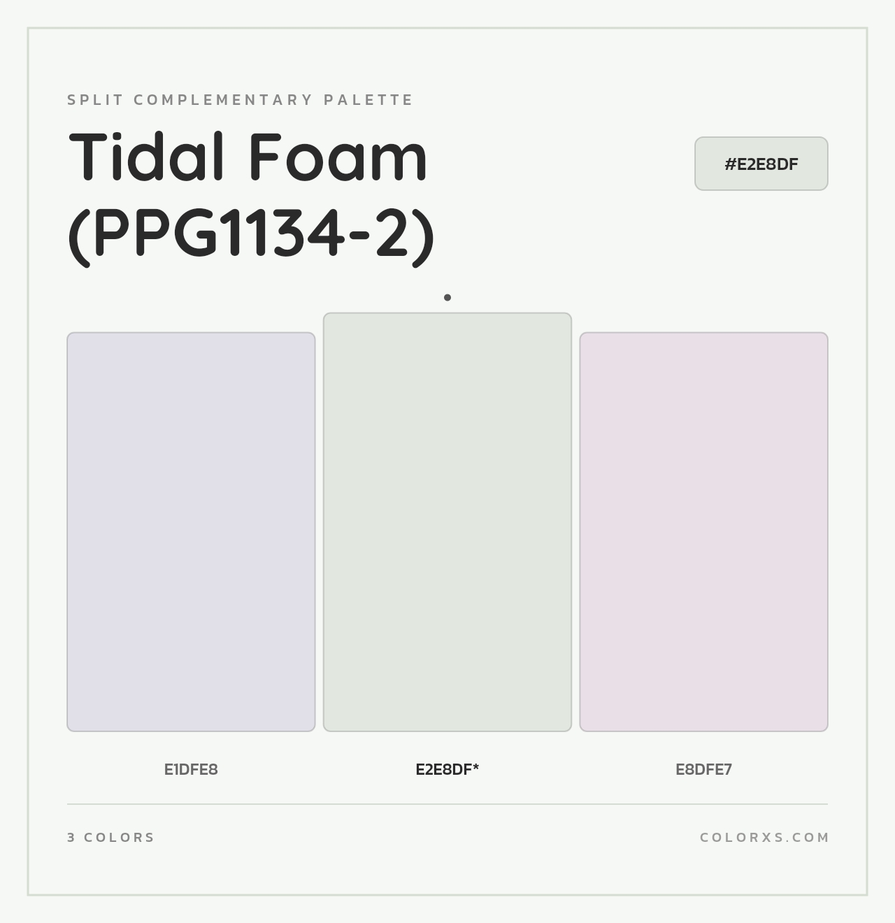 Tidal Foam (PPG1134-2) - Split-Complementary Color Palette