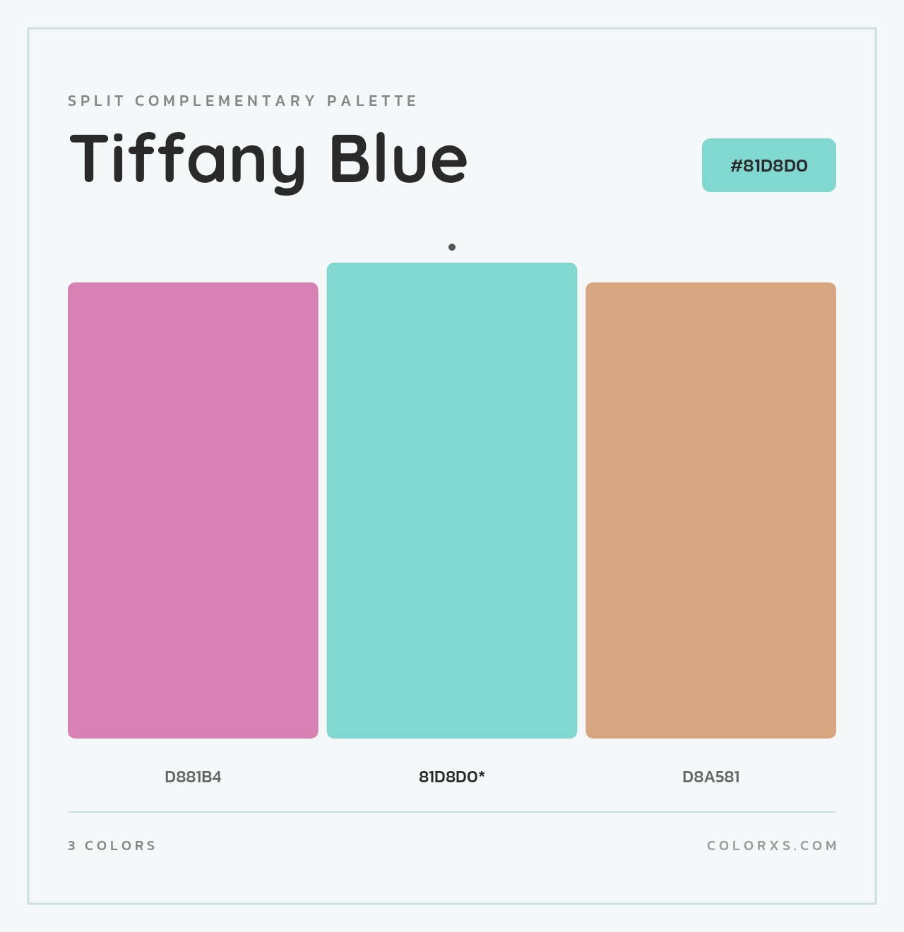 Tiffany Blue - Split-Complementary Color Palette