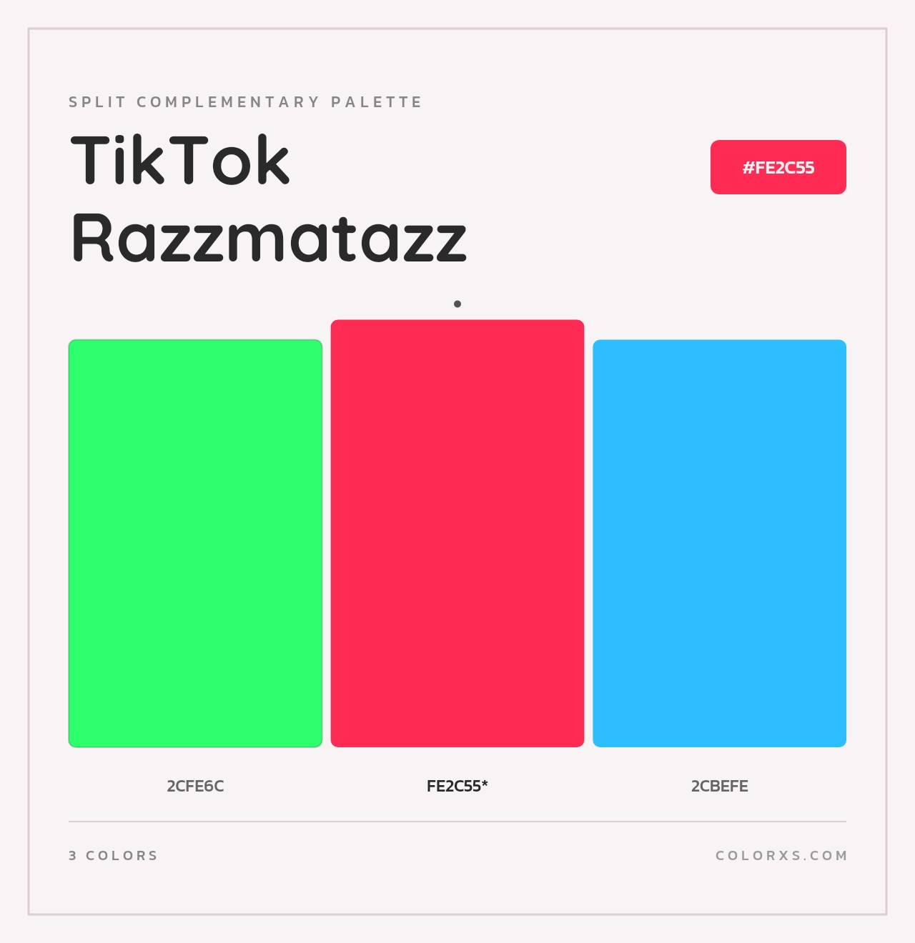 TikTok Razzmatazz - Split-Complementary Color Palette