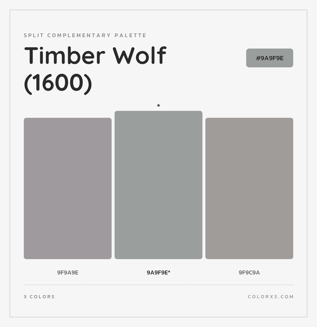Timber Wolf (1600) - Split-Complementary Color Palette