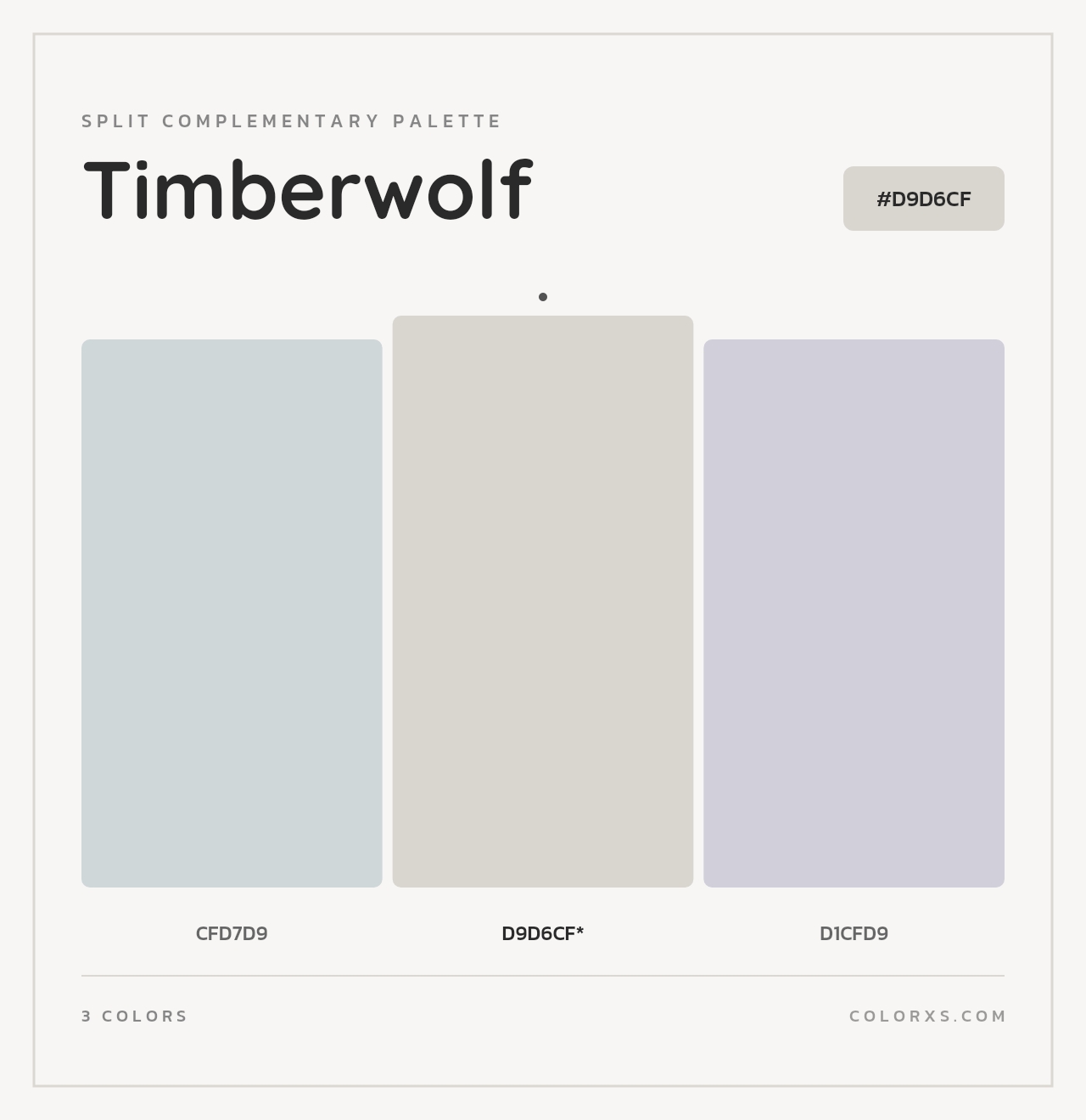 Timberwolf - Split-Complementary Color Palette