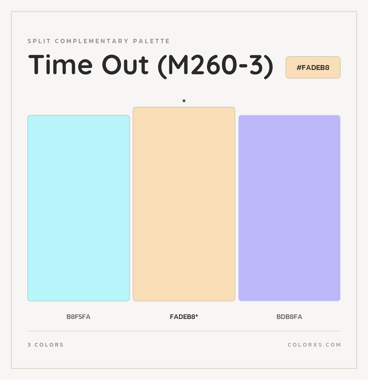 Time Out (M260-3) - Split-Complementary Color Palette