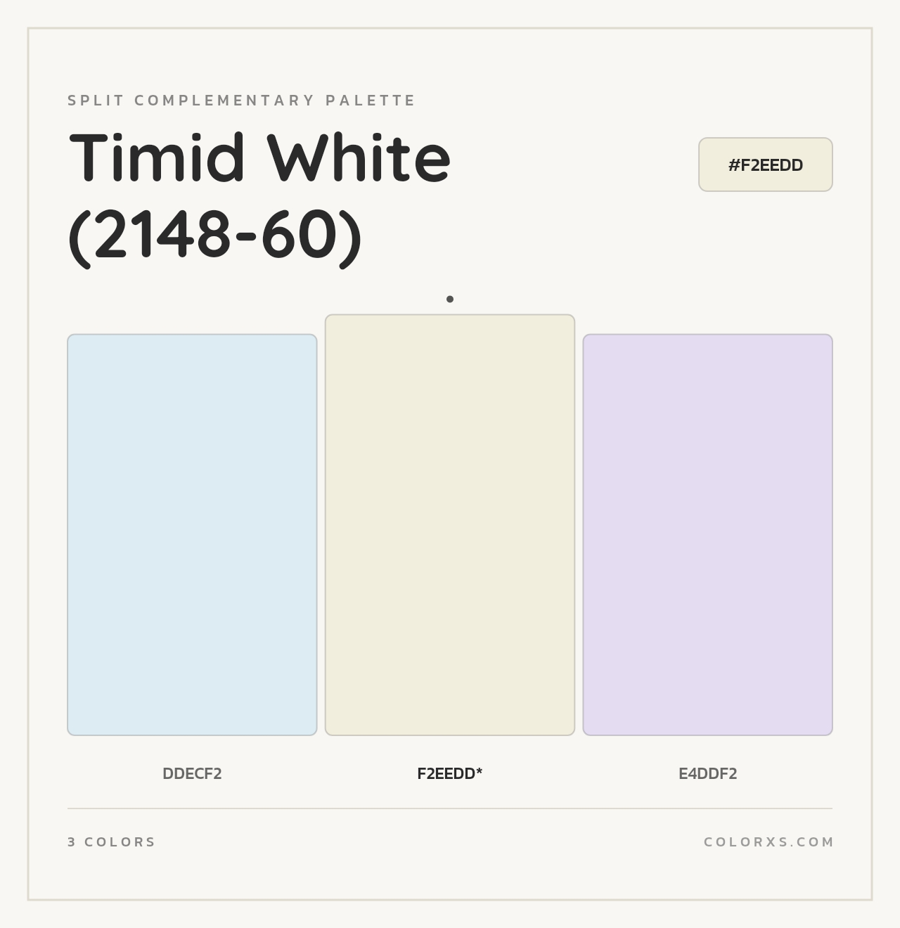 Timid White (2148-60) - Split-Complementary Color Palette