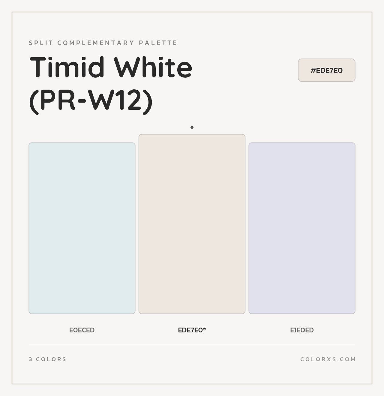 Timid White (PR-W12) - Split-Complementary Color Palette