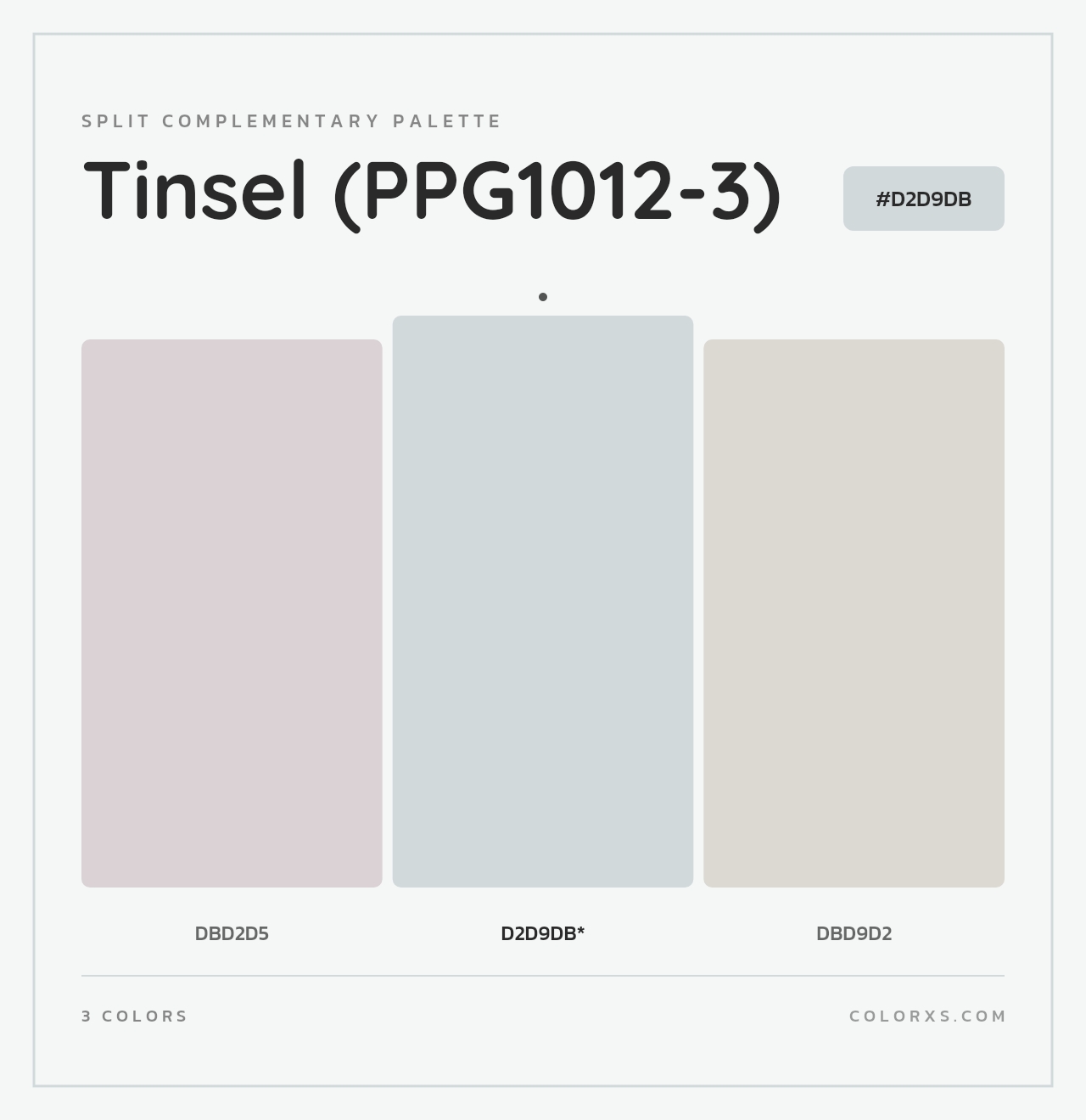 Tinsel (PPG1012-3) - Split-Complementary Color Palette