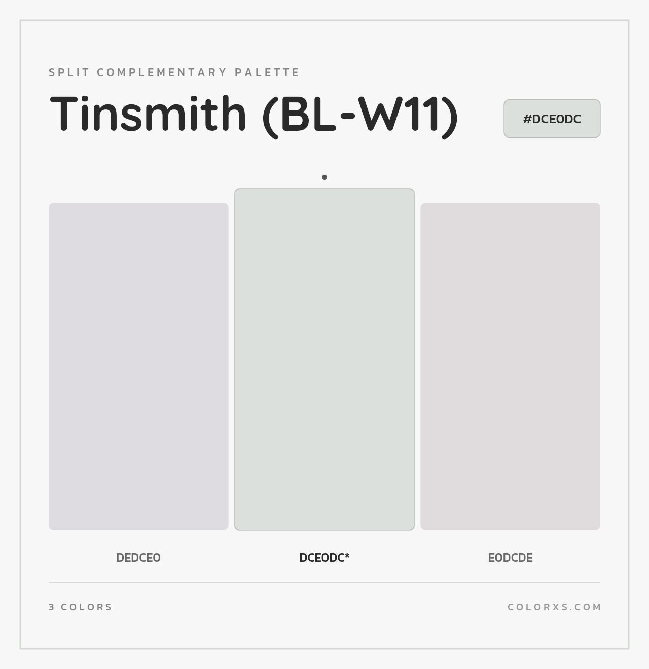 Tinsmith (BL-W11) - Split-Complementary Color Palette