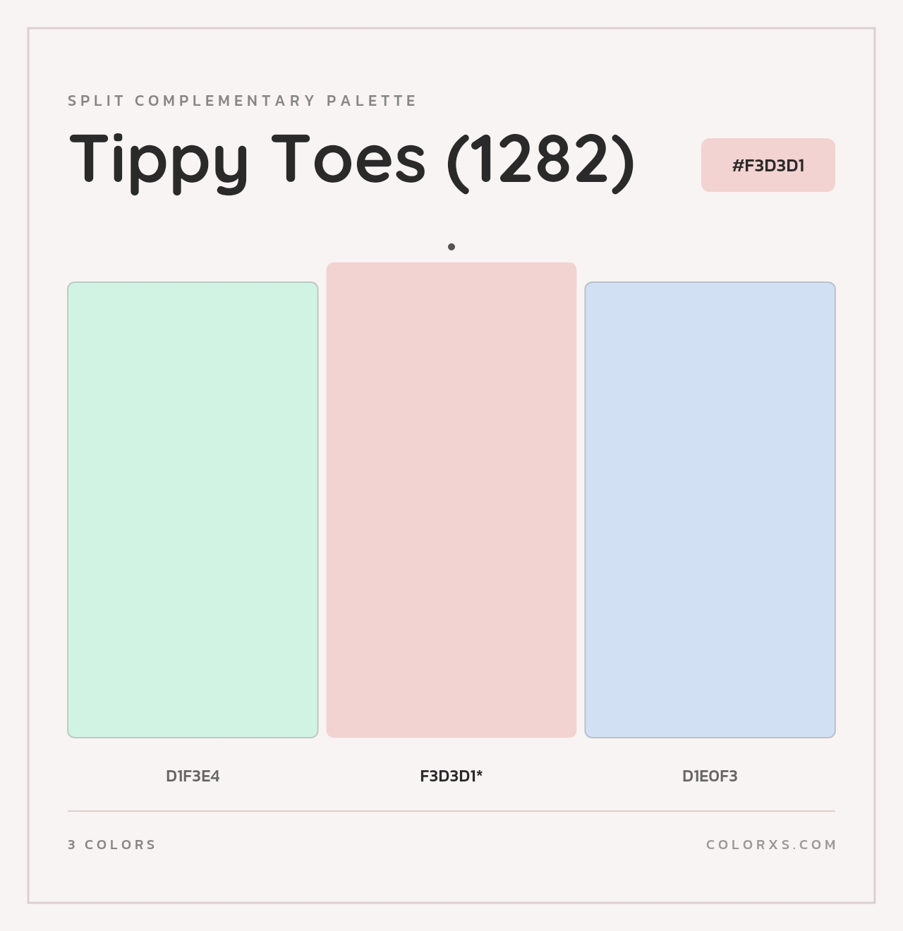 Tippy Toes (1282) - Split-Complementary Color Palette