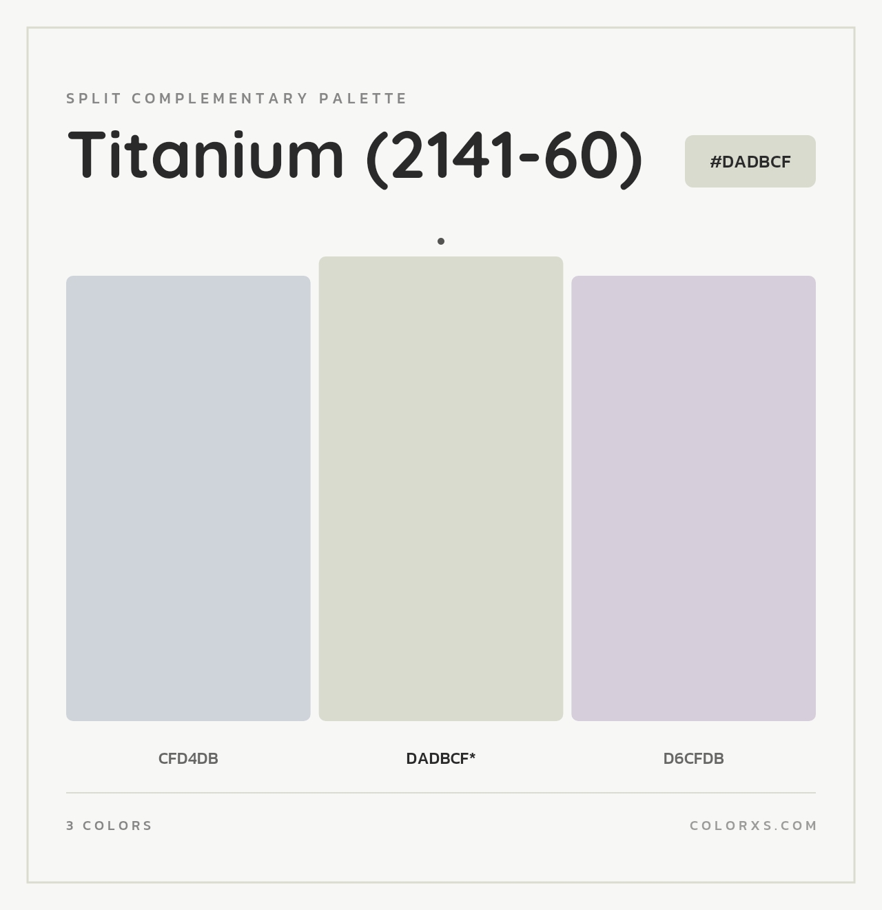 Titanium (2141-60) - Split-Complementary Color Palette