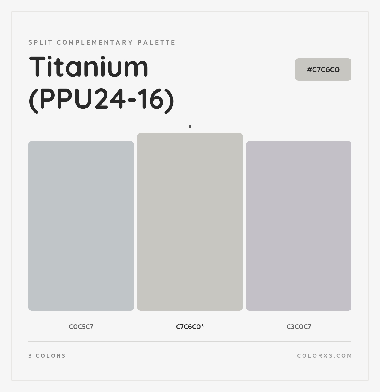 Titanium (PPU24-16) - Split-Complementary Color Palette