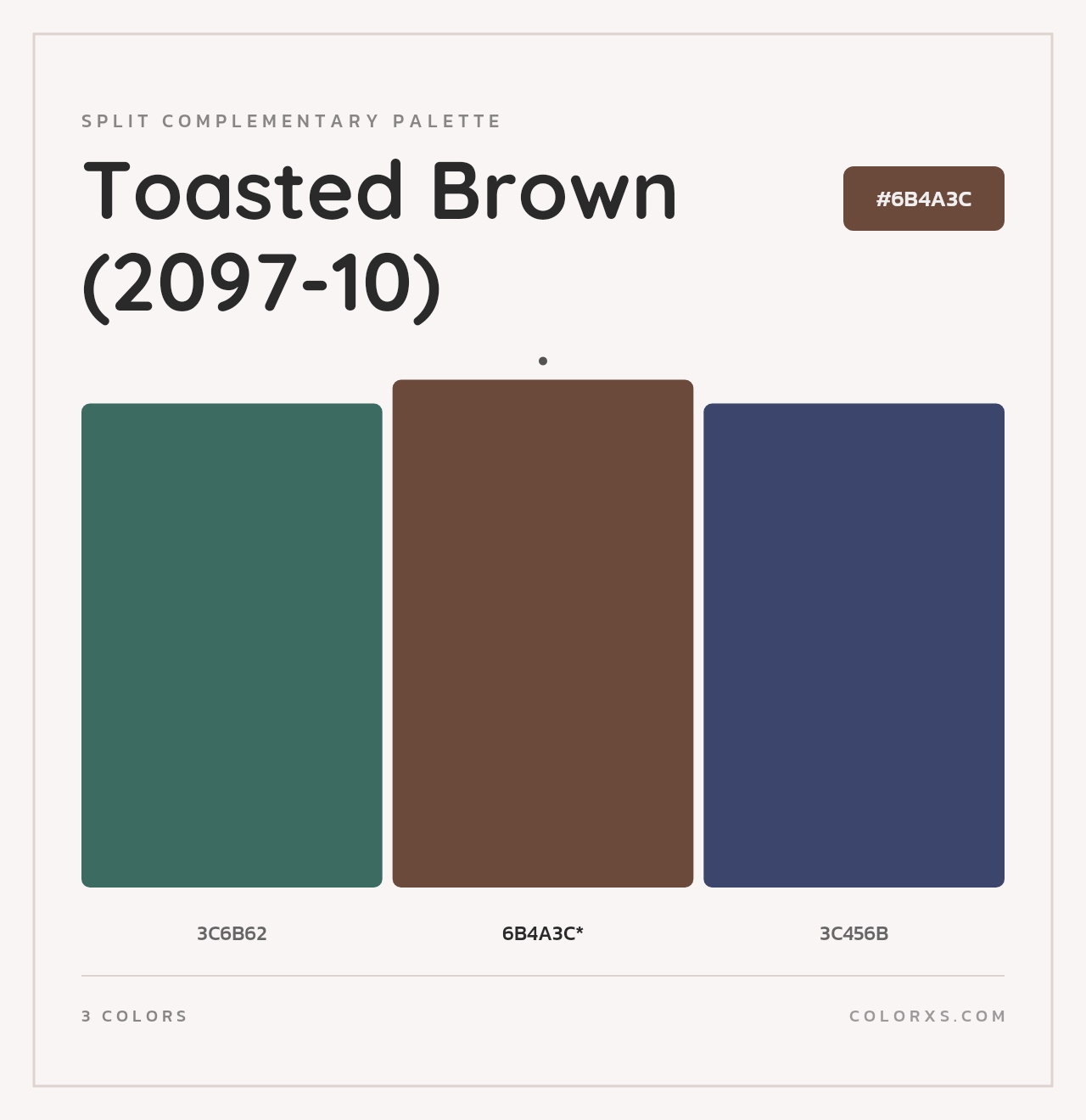 Toasted Brown (2097-10) - Split-Complementary Color Palette