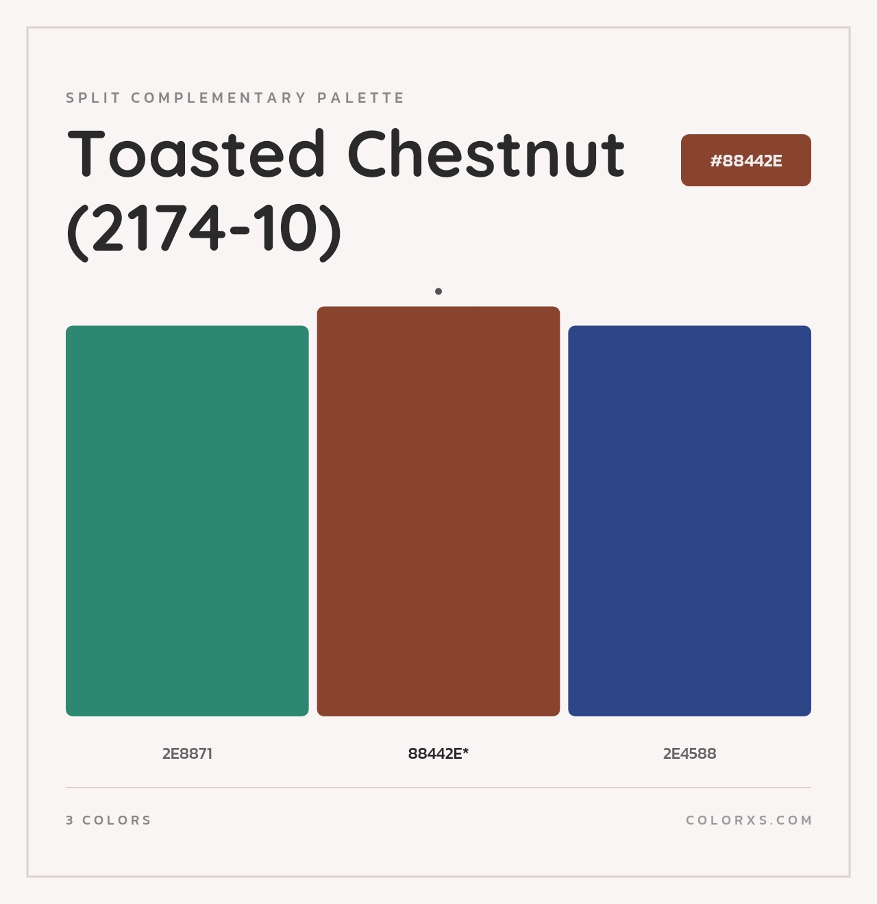 Toasted Chestnut (2174-10) - Split-Complementary Color Palette