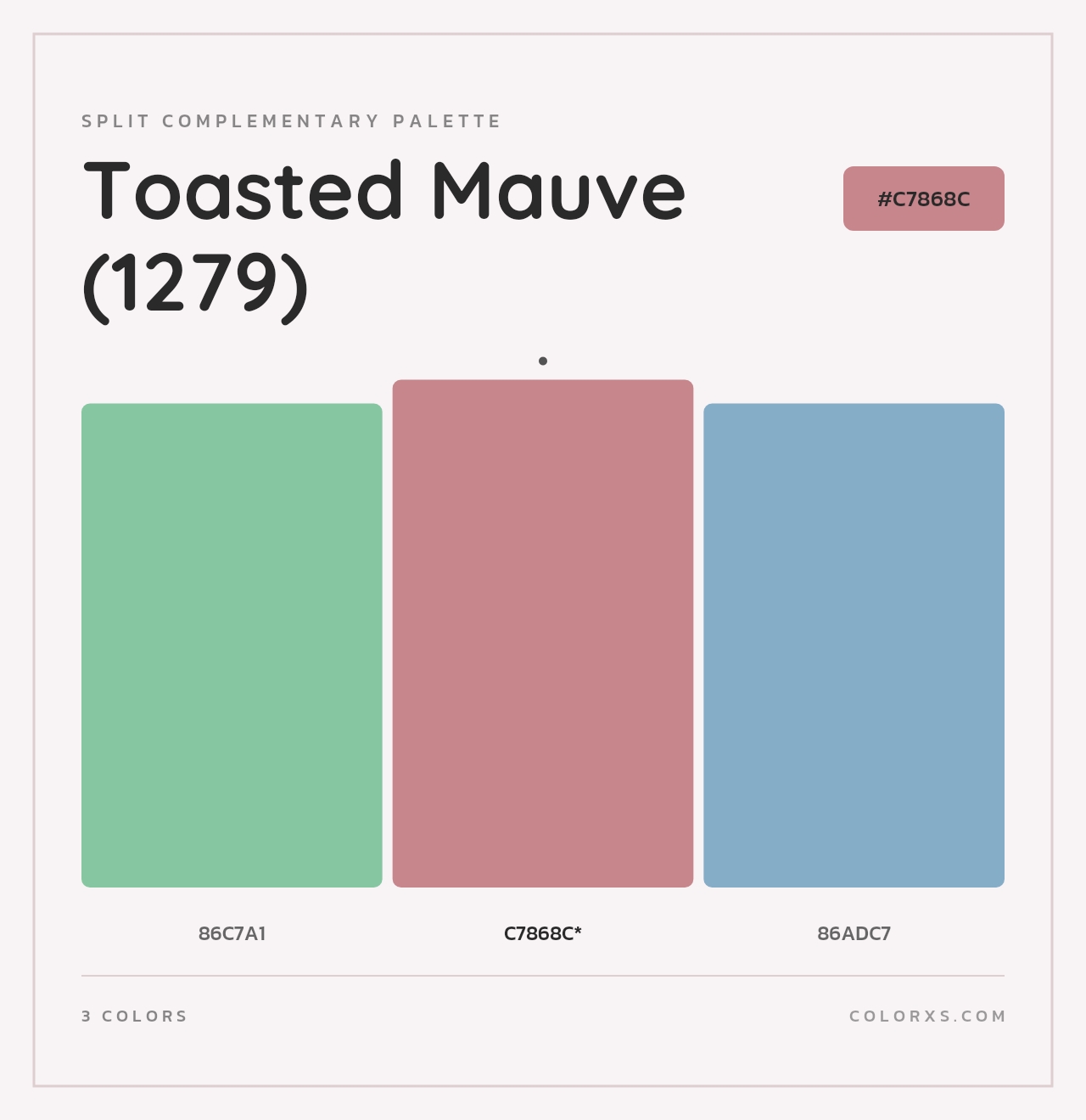 Toasted Mauve (1279) - Split-Complementary Color Palette