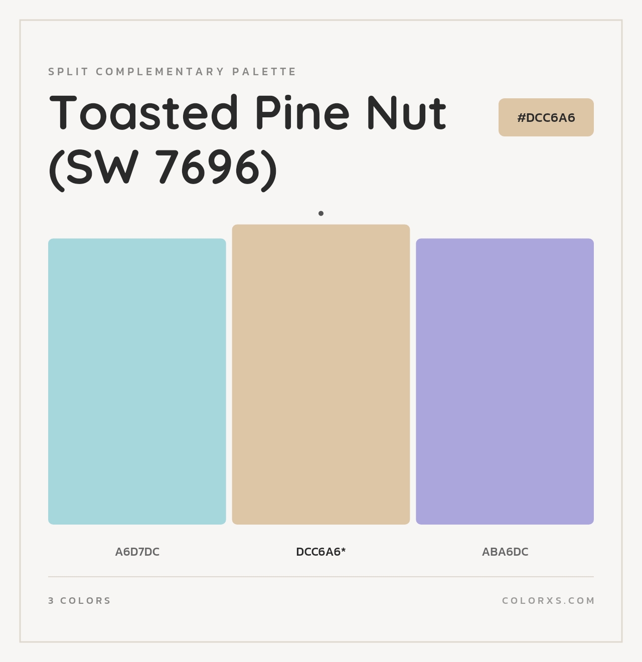 Toasted Pine Nut (SW 7696) - Split-Complementary Color Palette