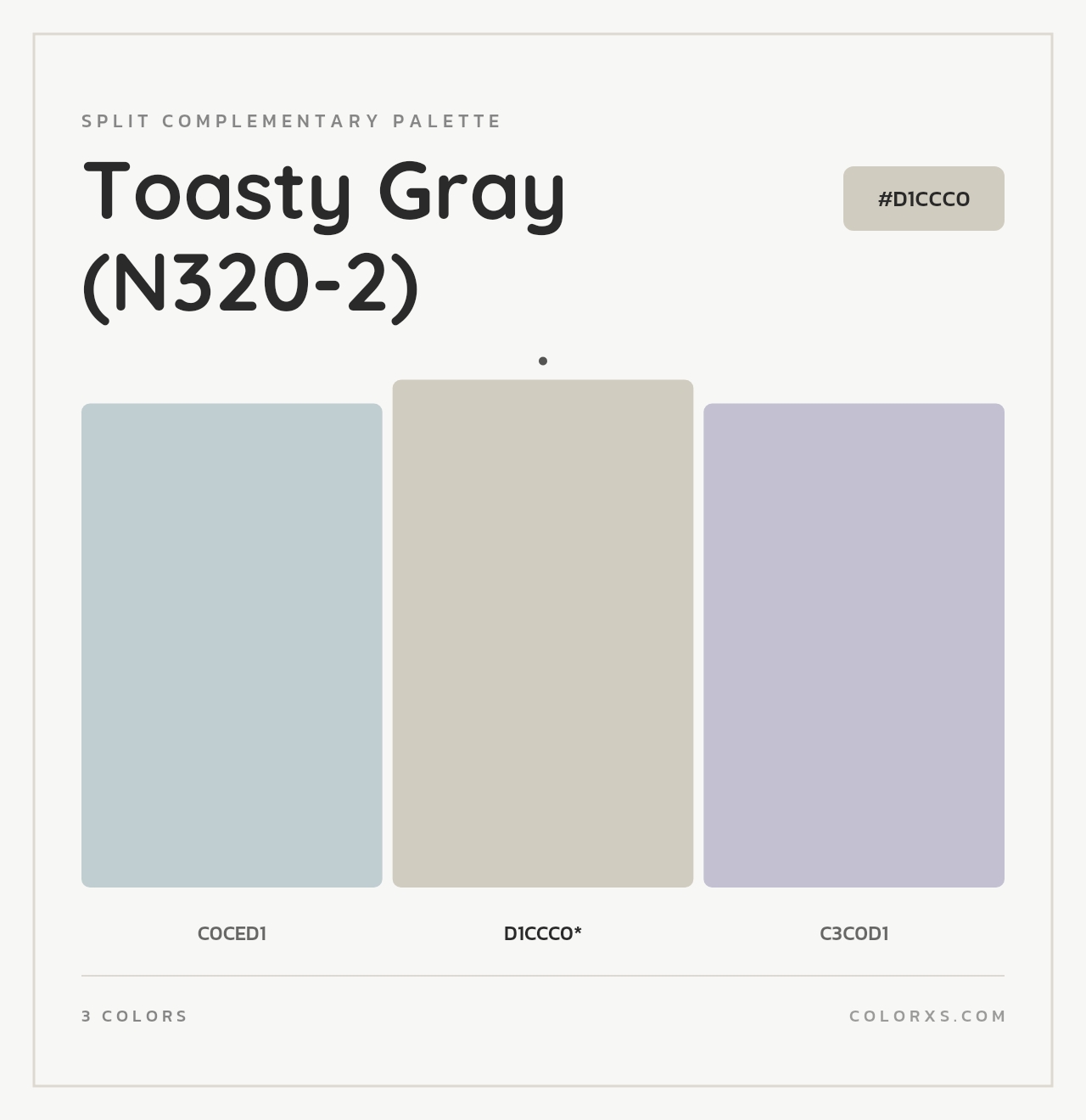 Toasty Gray (N320-2) - Split-Complementary Color Palette