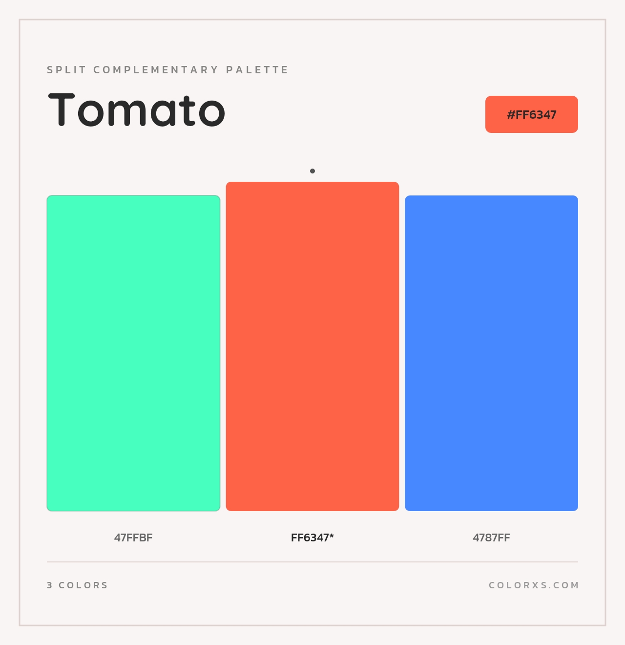 Tomato - Split-Complementary Color Palette