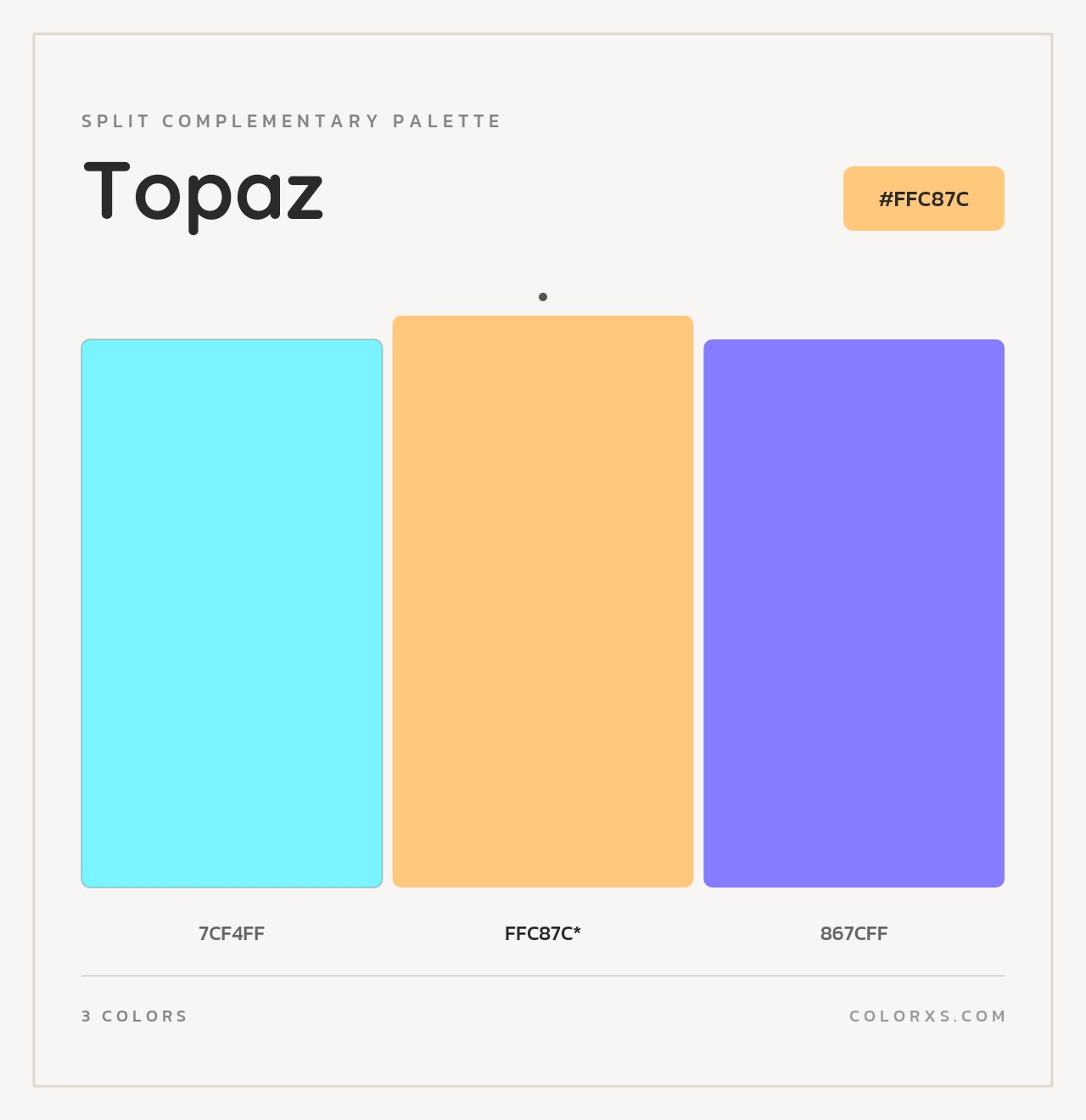 Topaz - Split-Complementary Color Palette