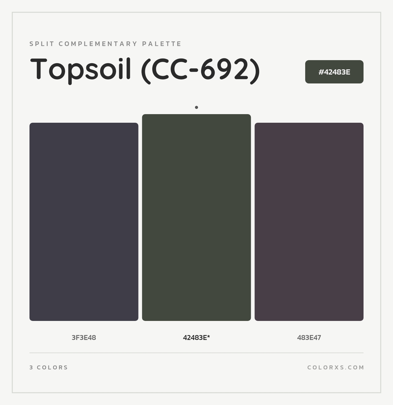 Topsoil (CC-692) - Split-Complementary Color Palette