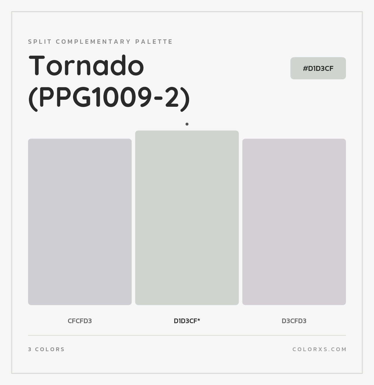 Tornado (PPG1009-2) - Split-Complementary Color Palette