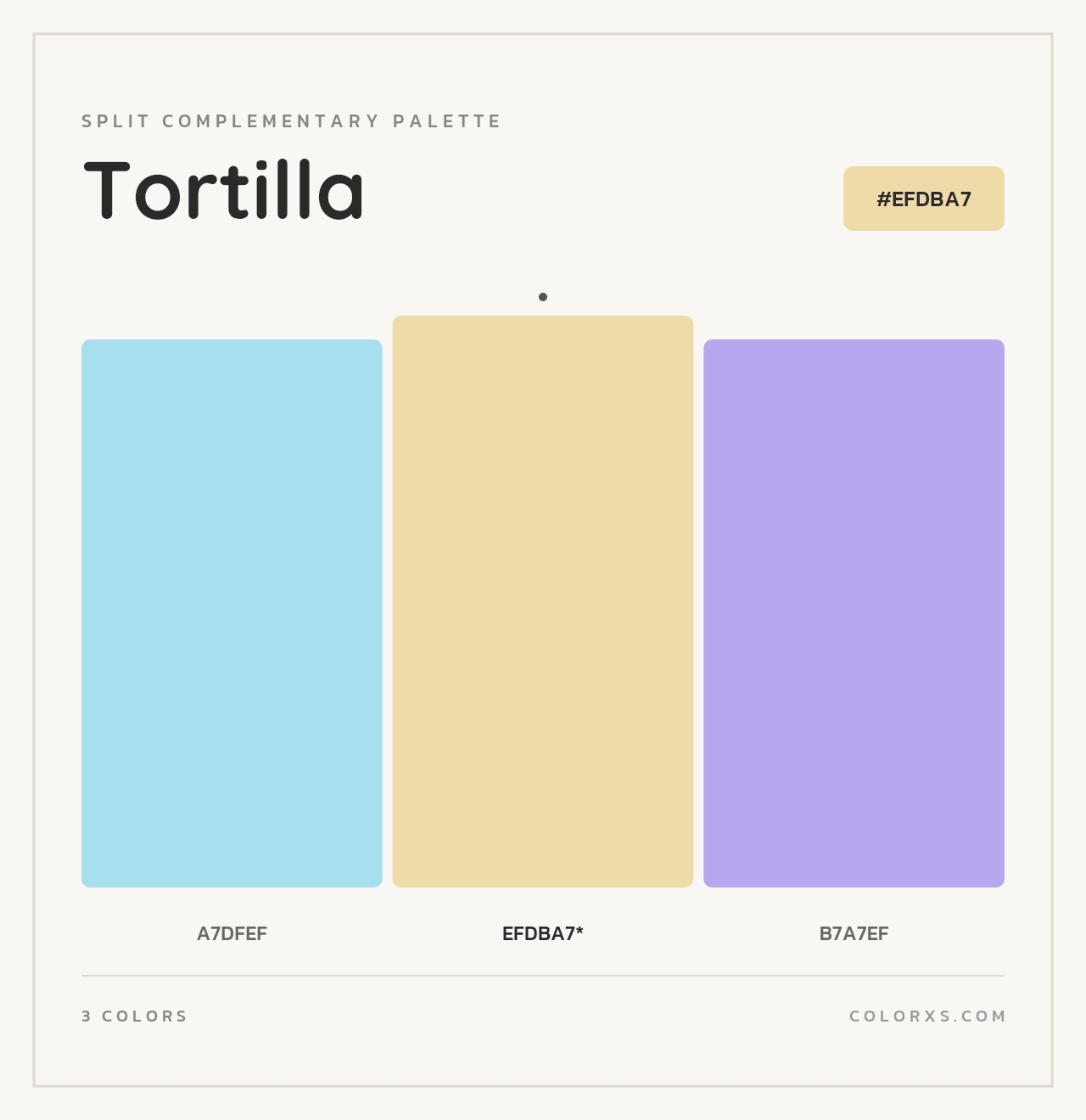 Tortilla - Split-Complementary Color Palette