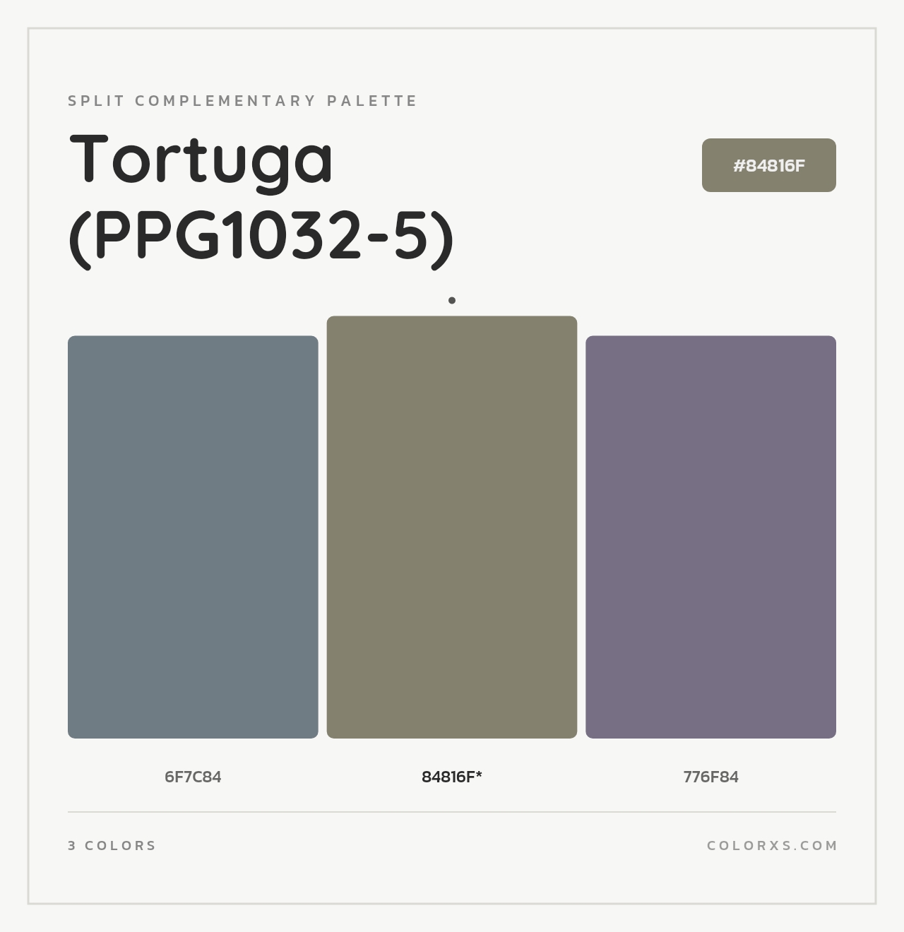 Tortuga (PPG1032-5) - Split-Complementary Color Palette