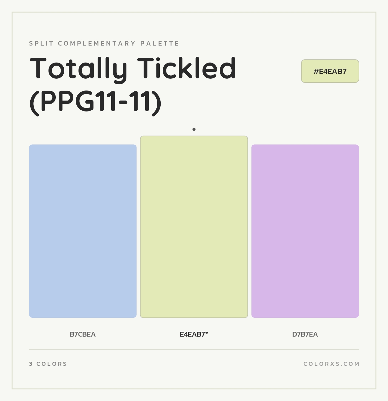 Totally Tickled (PPG11-11) - Split-Complementary Color Palette