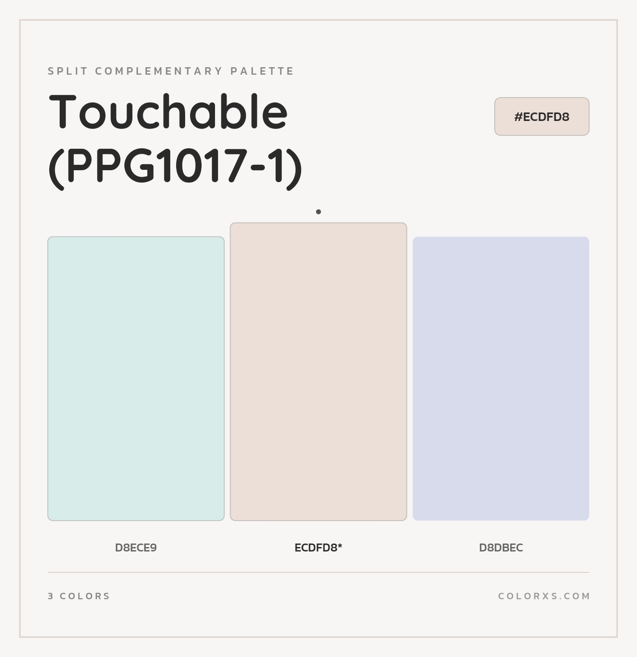 Touchable (PPG1017-1) - Split-Complementary Color Palette