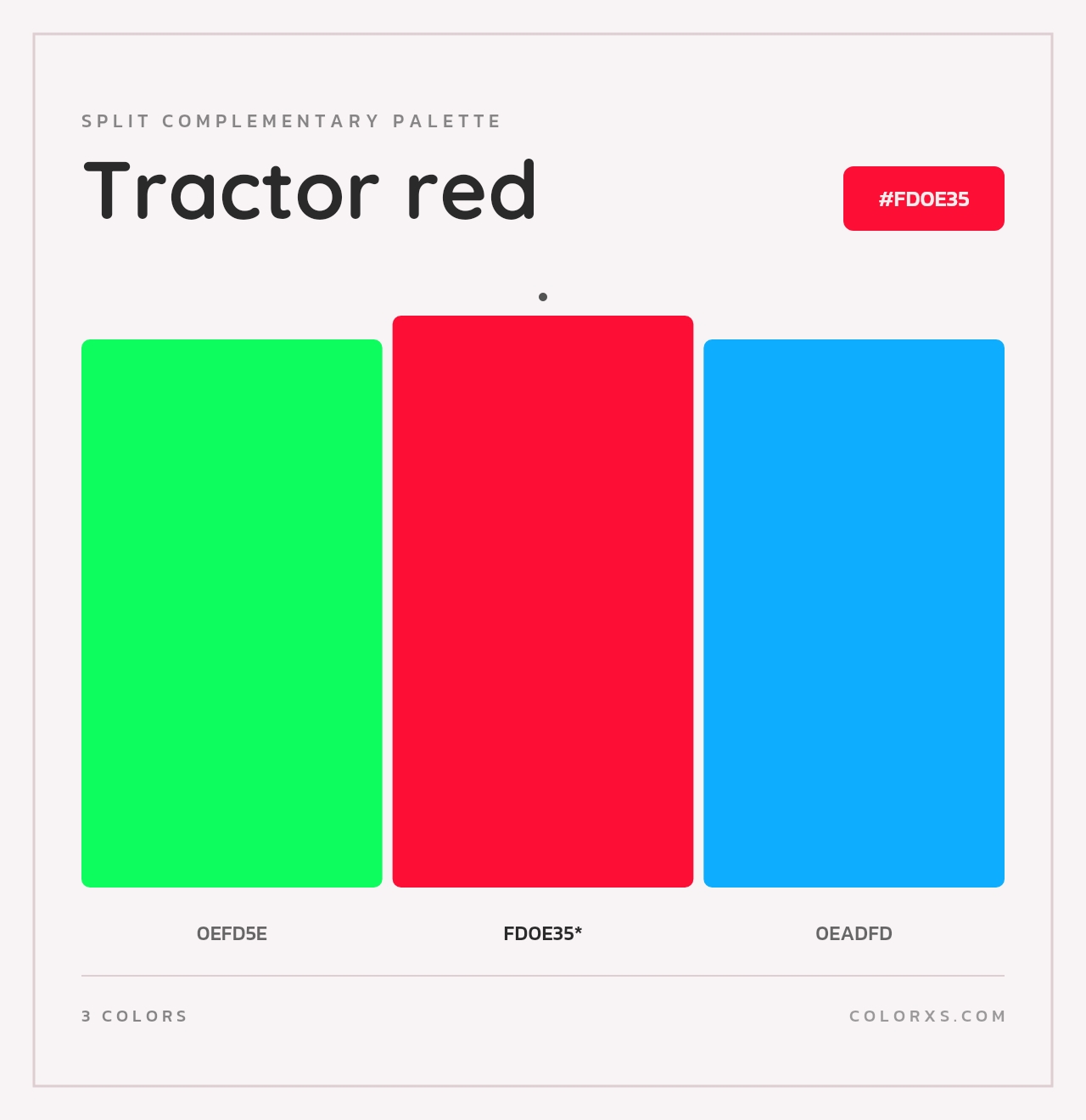 Tractor red - Split-Complementary Color Palette