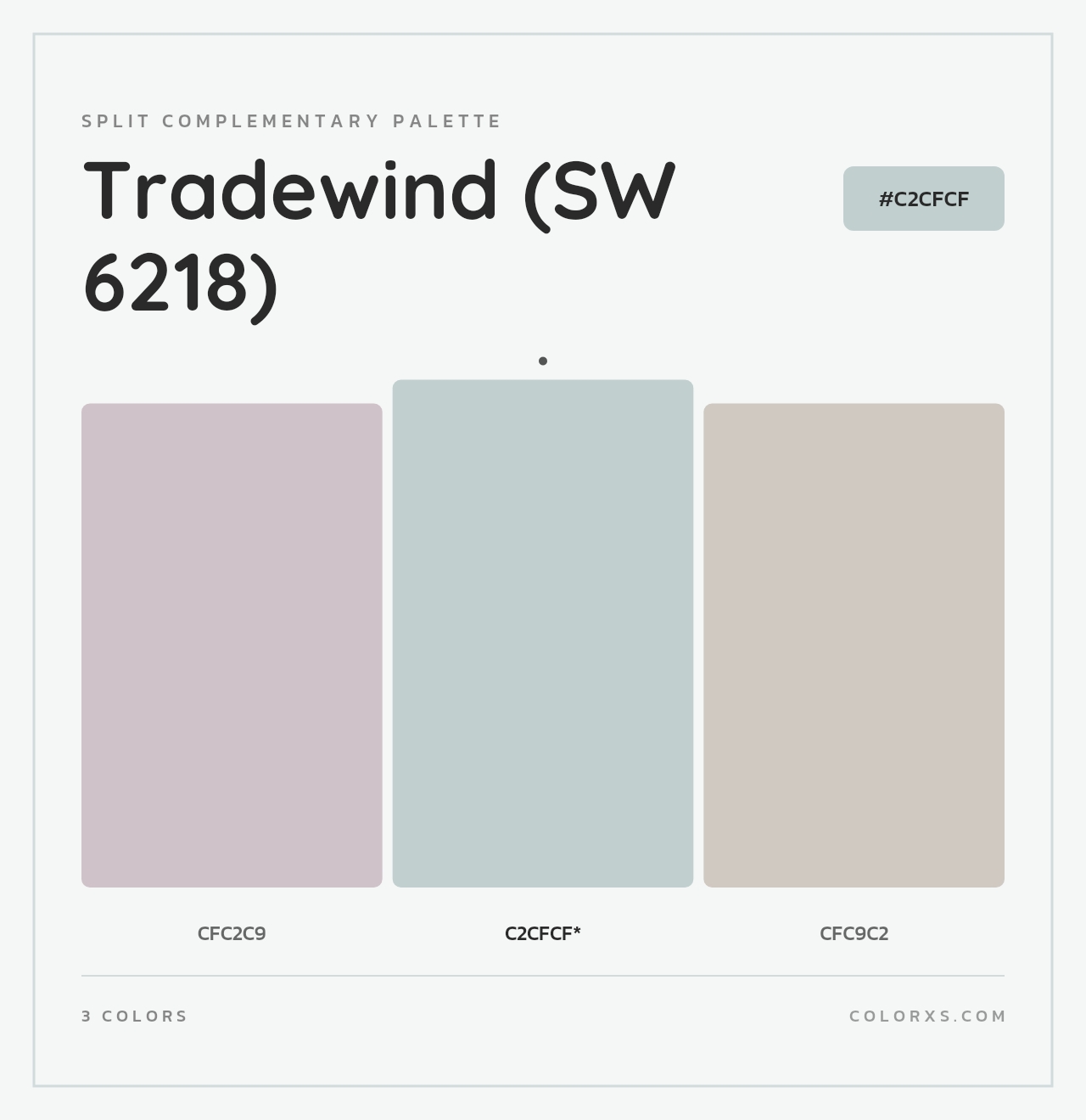 Tradewind (SW 6218) - Split-Complementary Color Palette
