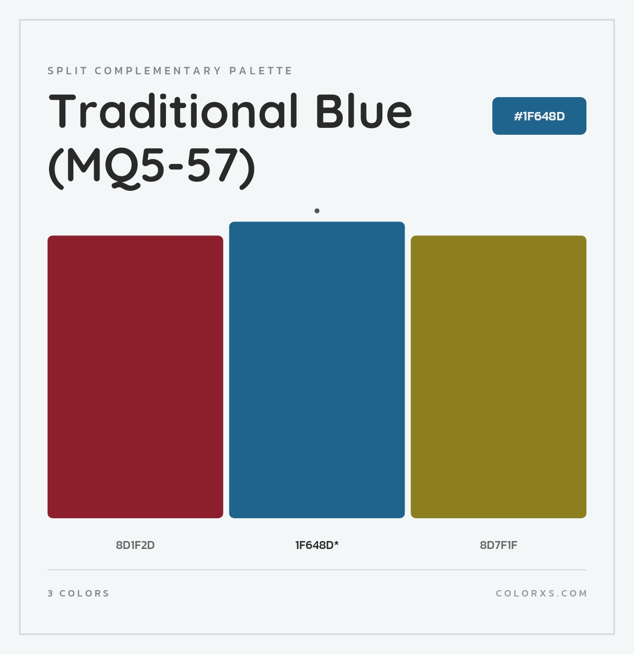 Traditional Blue (MQ5-57) - Split-Complementary Color Palette