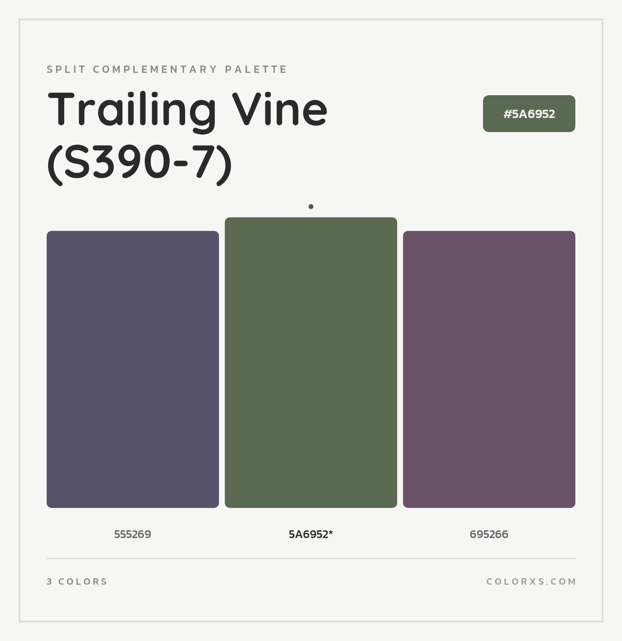 Trailing Vine (S390-7) - Split-Complementary Color Palette
