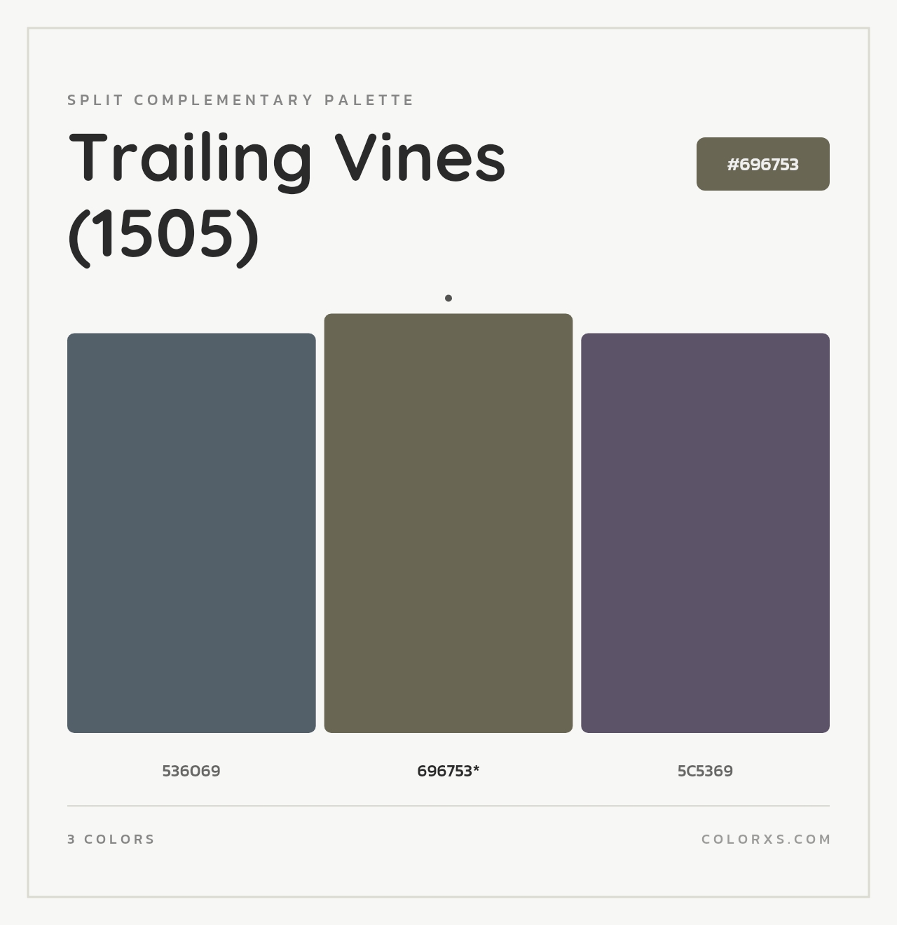 Trailing Vines (1505) - Split-Complementary Color Palette