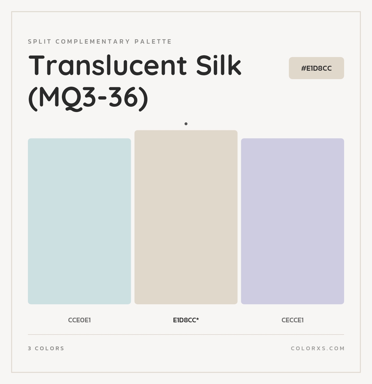 Translucent Silk (MQ3-36) - Split-Complementary Color Palette