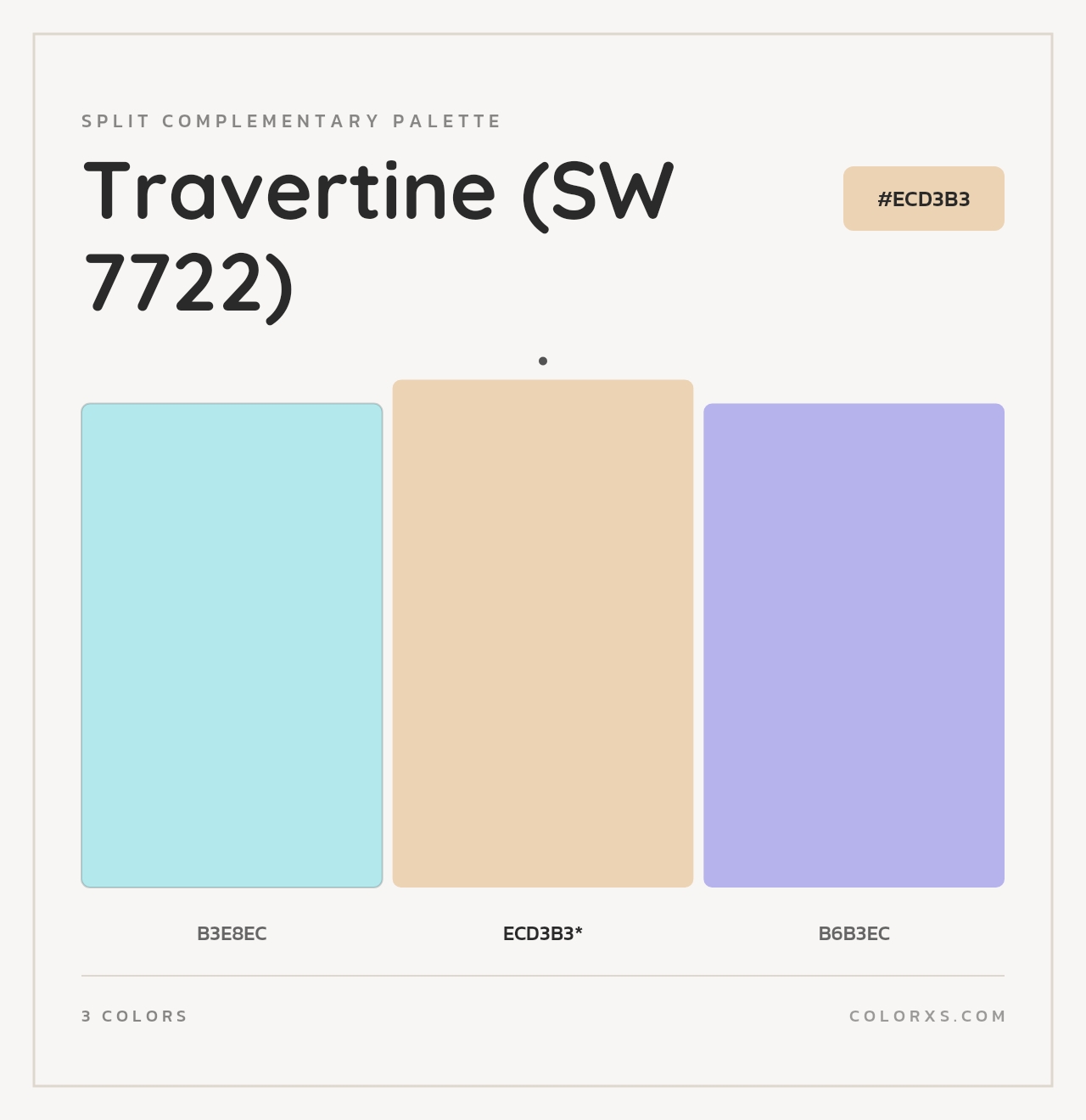 Travertine (SW 7722) - Split-Complementary Color Palette