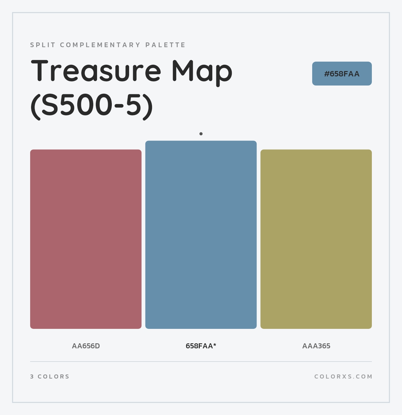 Treasure Map (S500-5) - Split-Complementary Color Palette