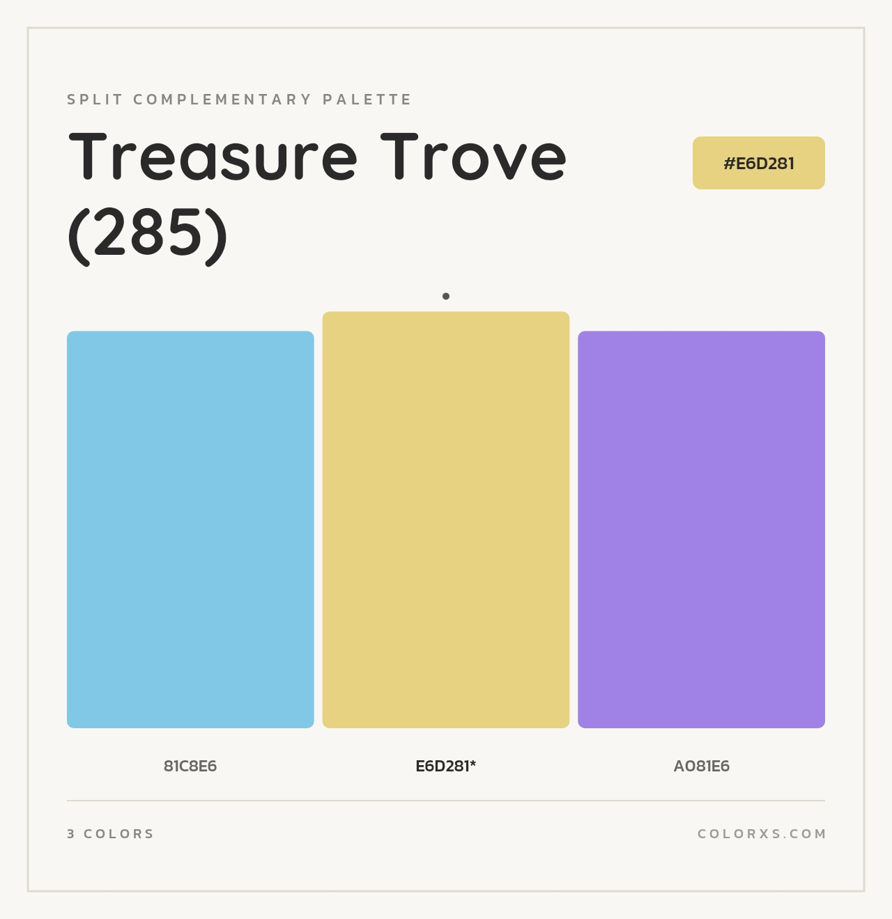 Treasure Trove (285) - Split-Complementary Color Palette