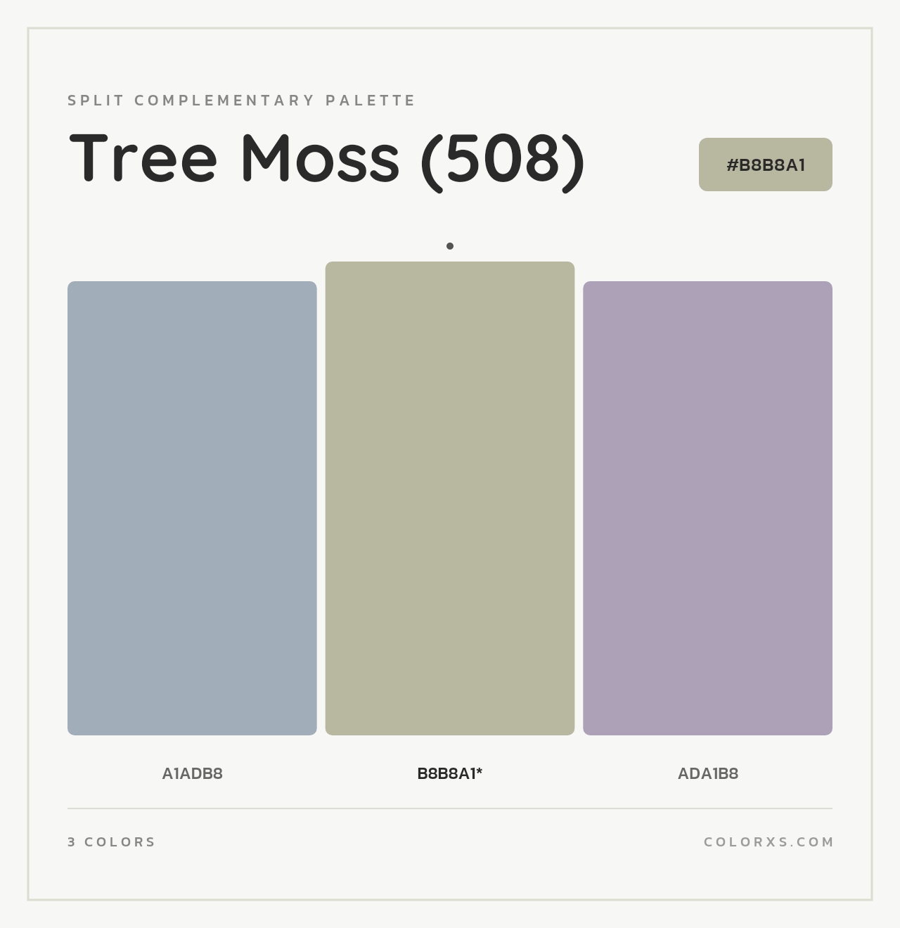 Tree Moss (508) - Split-Complementary Color Palette